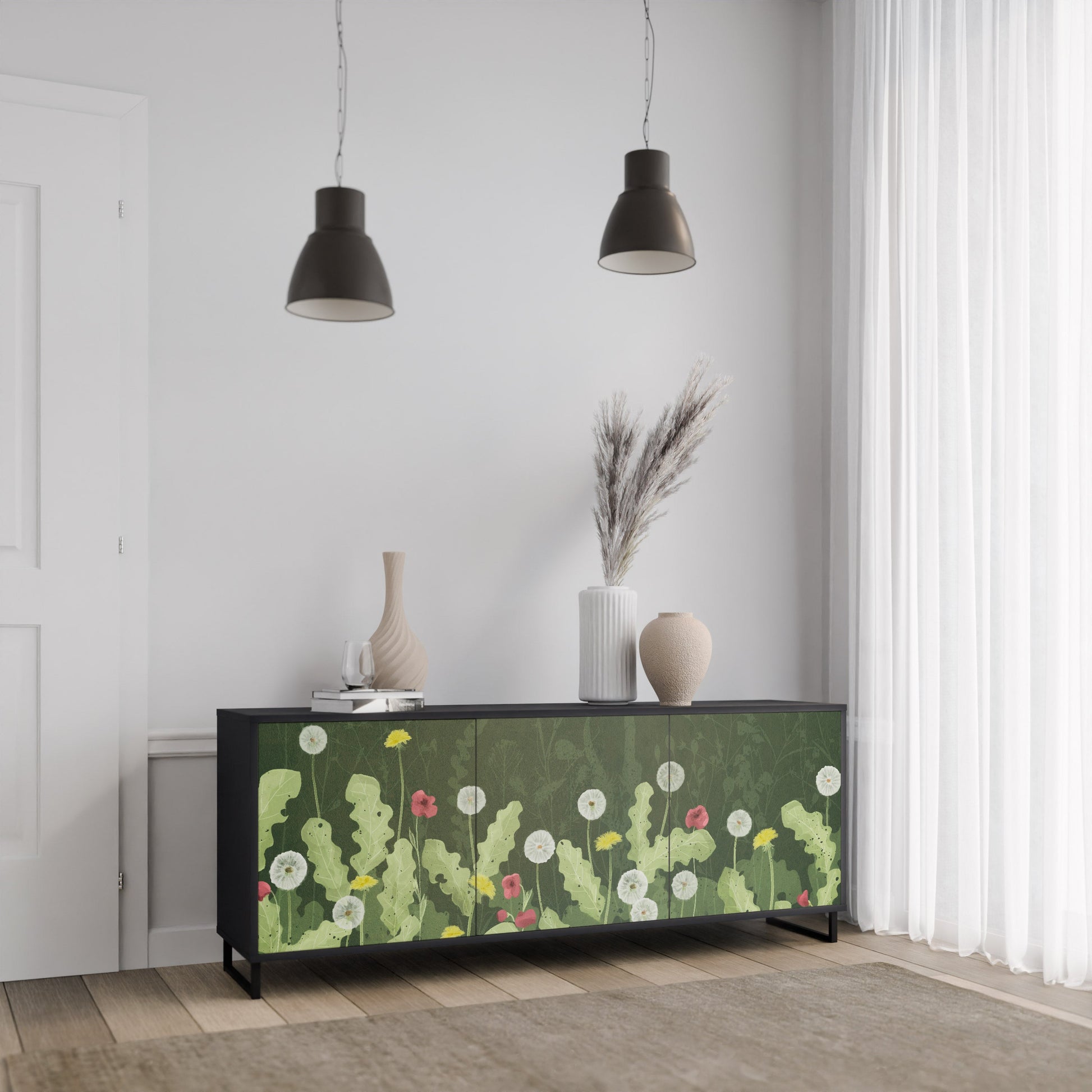 Buffet 3 portes DANDELION AMUSE en finition noire