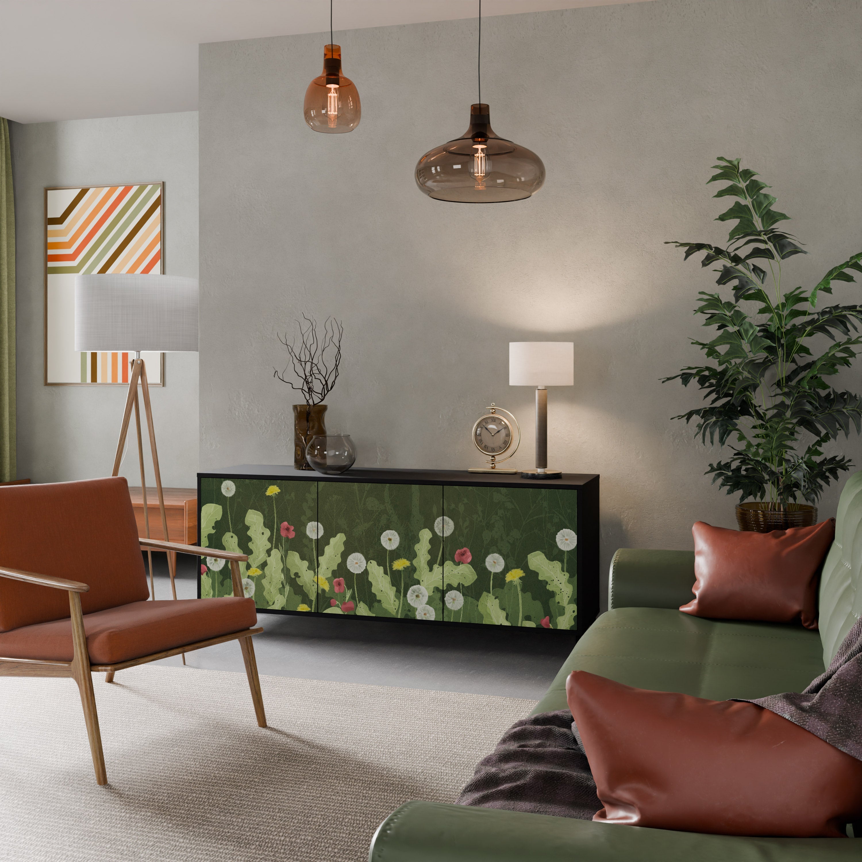 Buffet 3 portes DANDELION AMUSE en finition noire