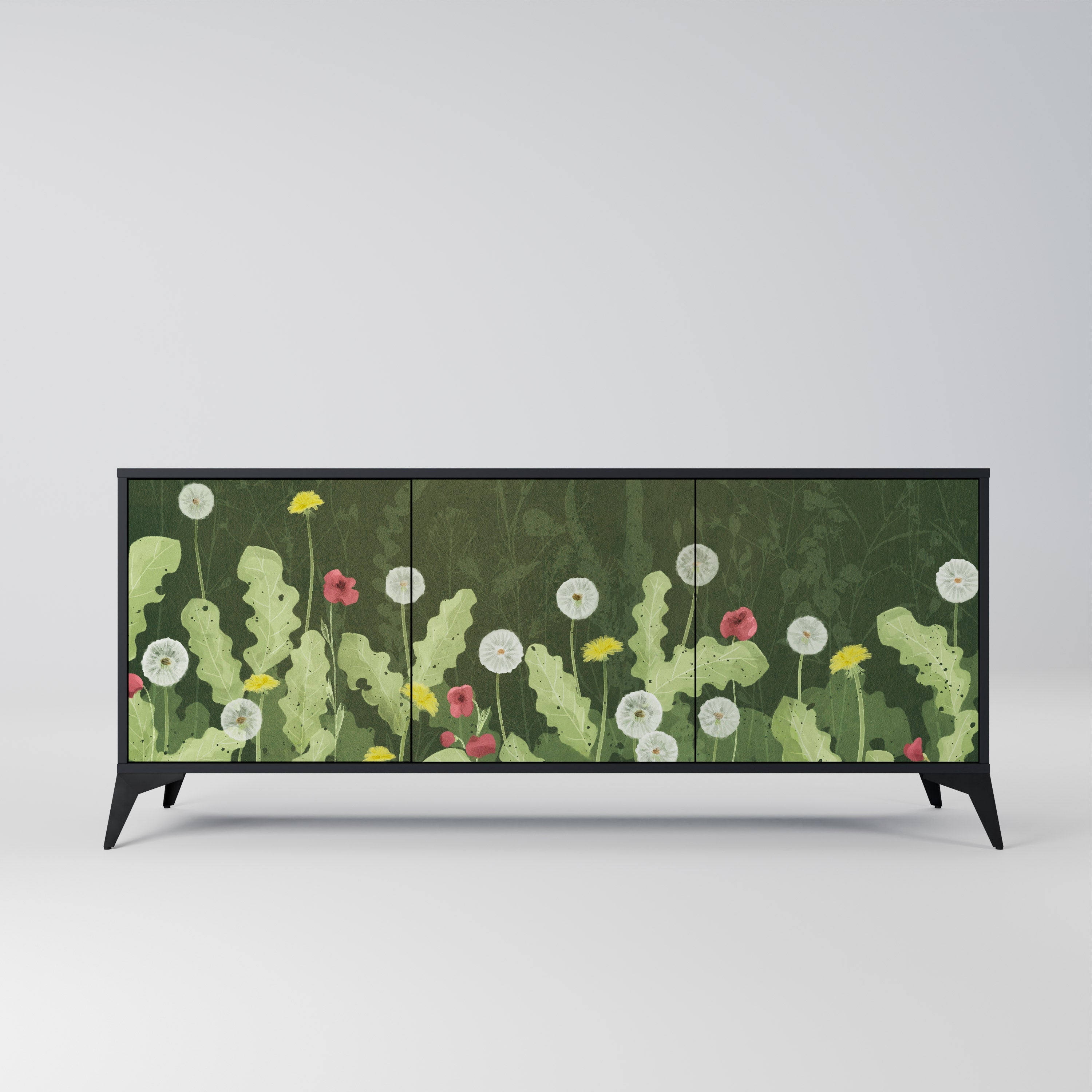 Buffet 3 portes DANDELION AMUSE en finition noire