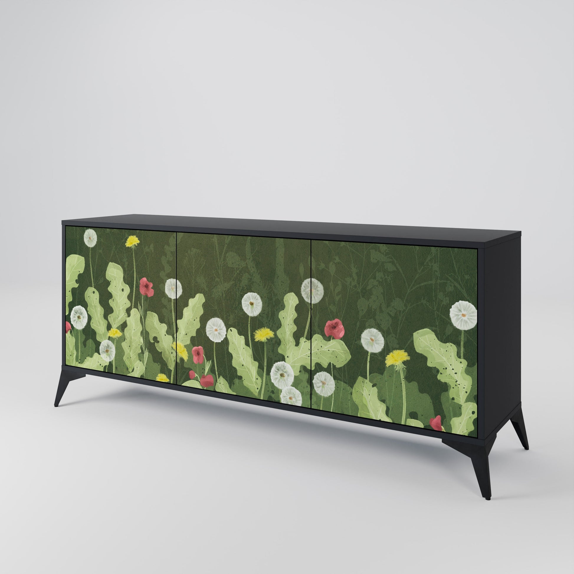 Buffet 3 portes DANDELION AMUSE en finition noire