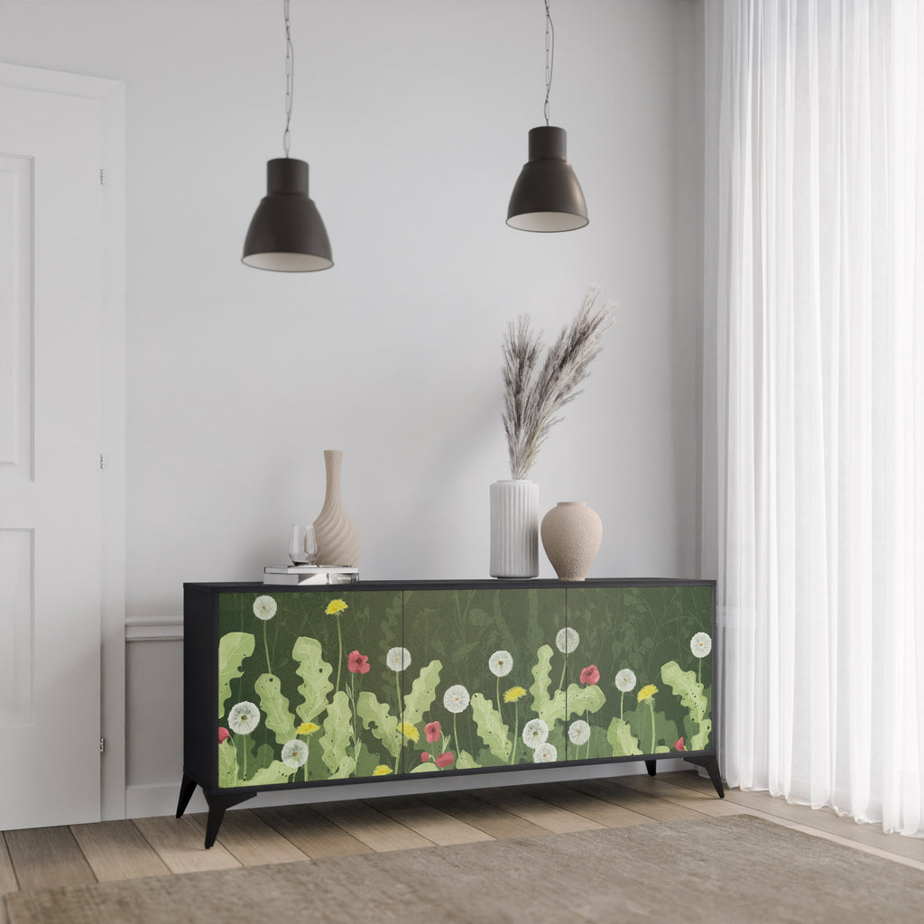 Buffet 3 portes DANDELION AMUSE en finition noire