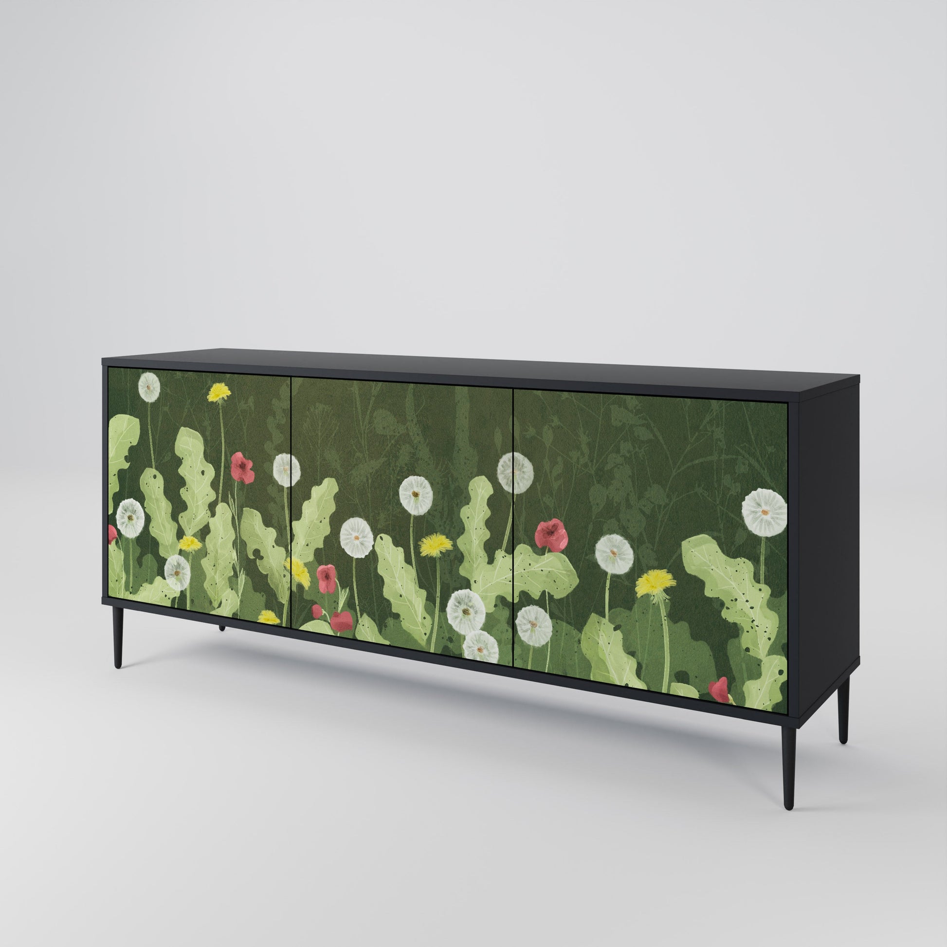 Buffet 3 portes DANDELION AMUSE en finition noire