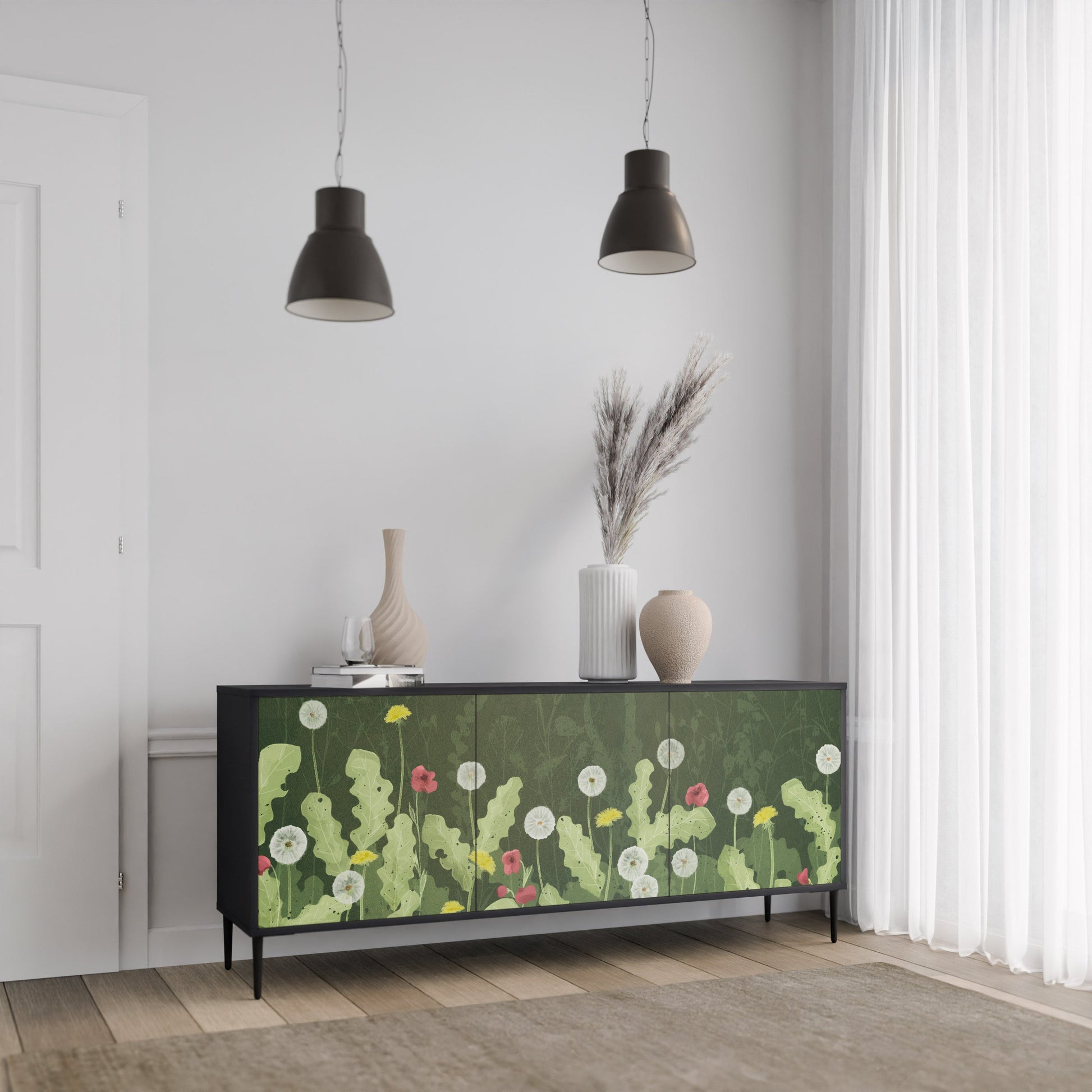Buffet 3 portes DANDELION AMUSE en finition noire