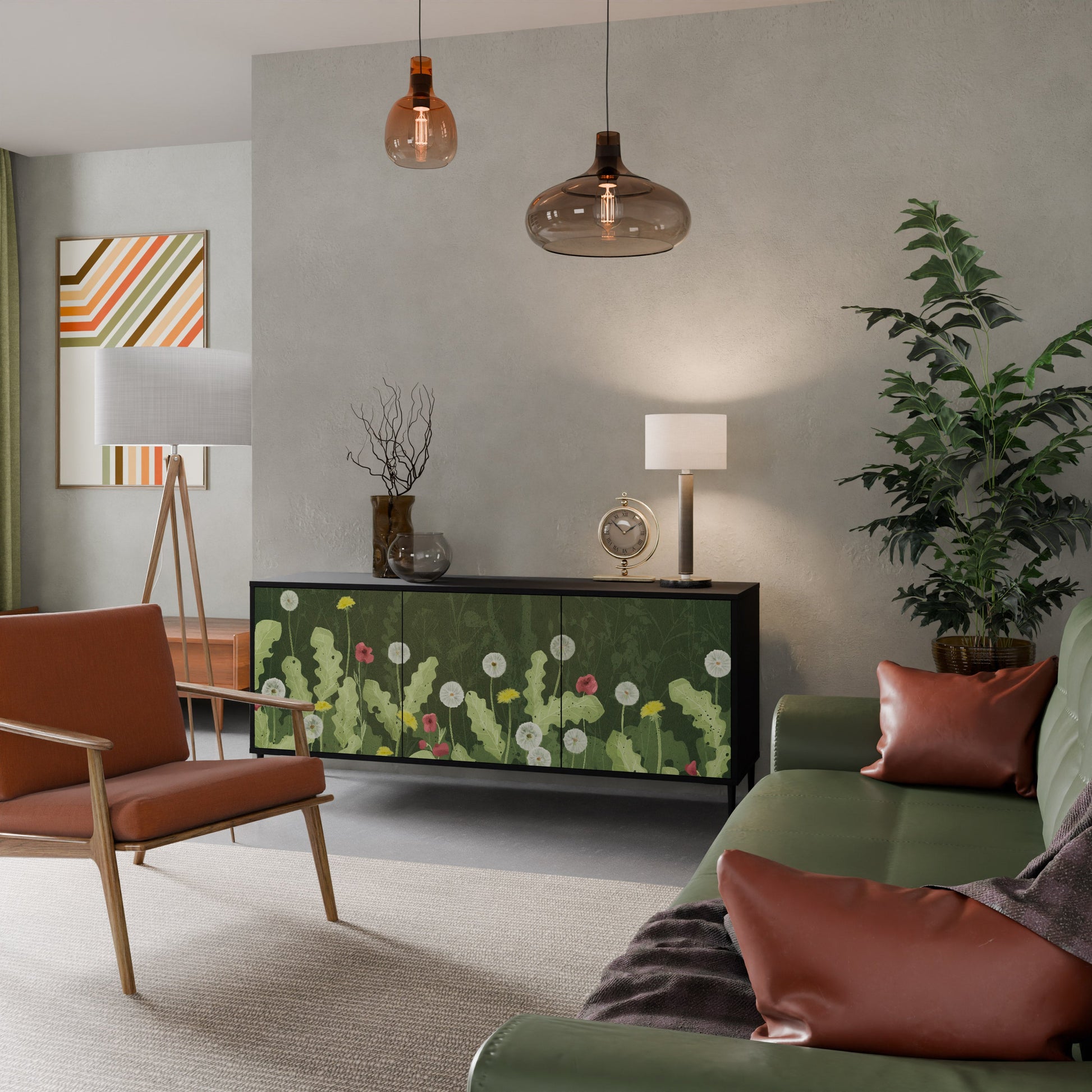 Buffet 3 portes DANDELION AMUSE en finition noire