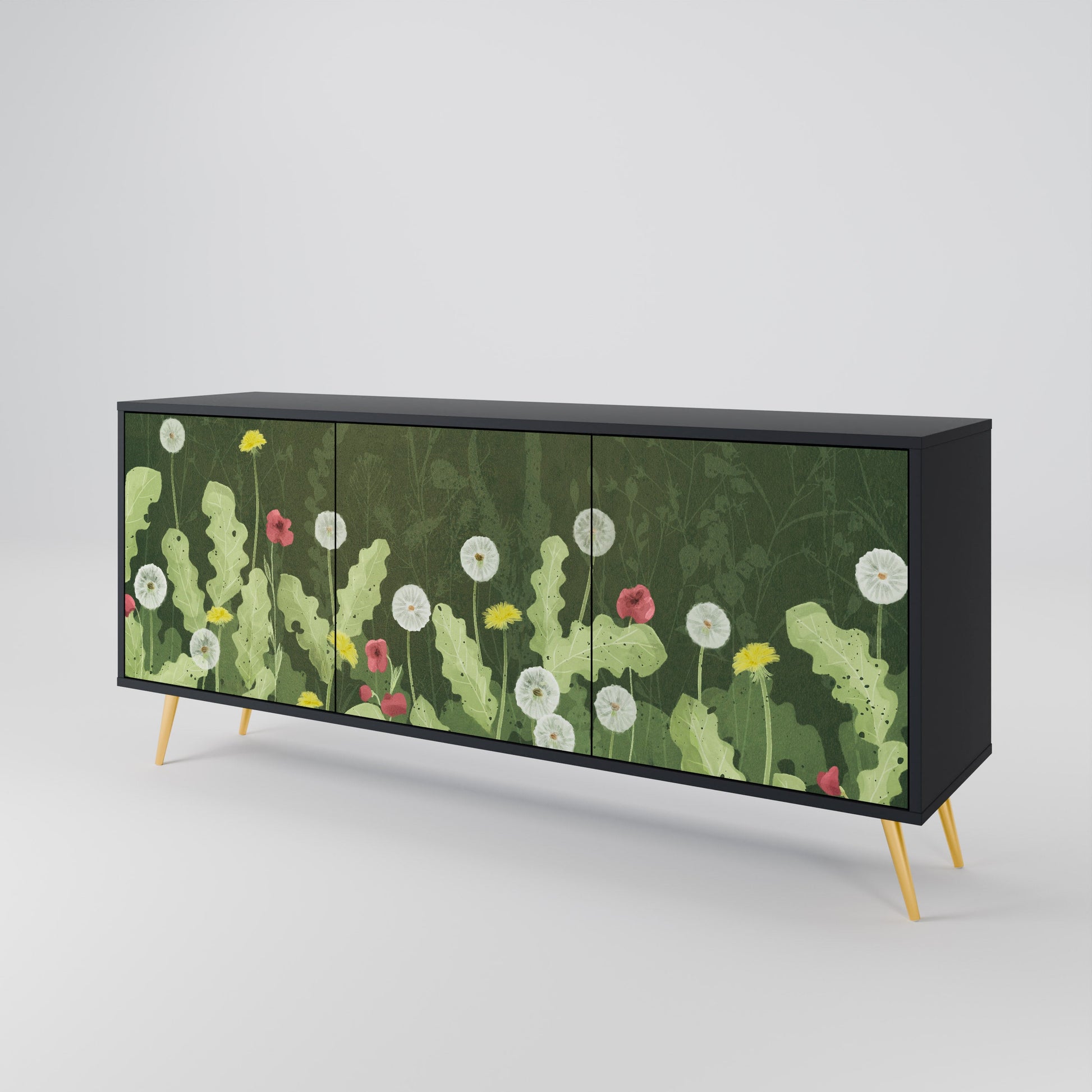 Buffet 3 portes DANDELION AMUSE en finition noire