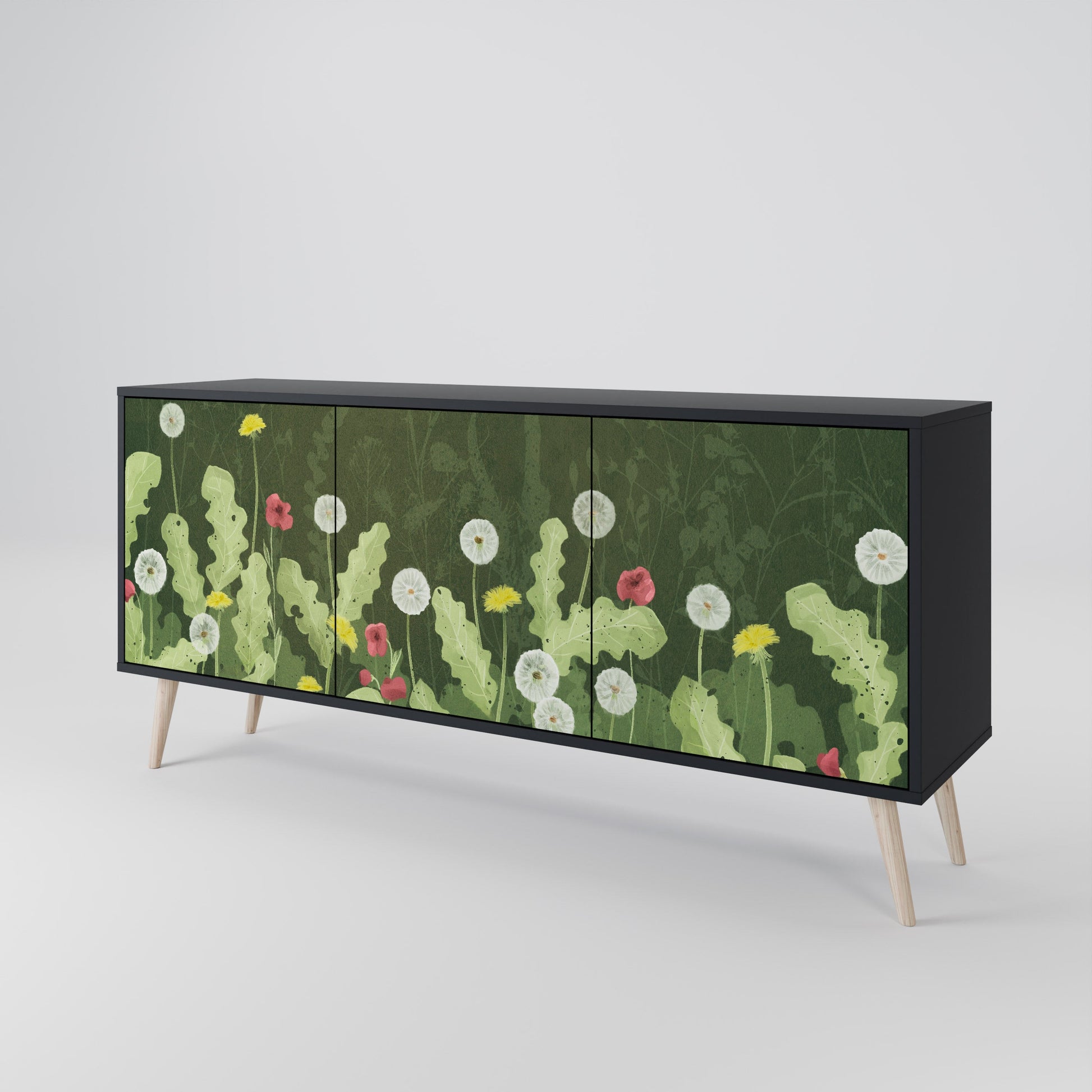 Buffet 3 portes DANDELION AMUSE en finition noire