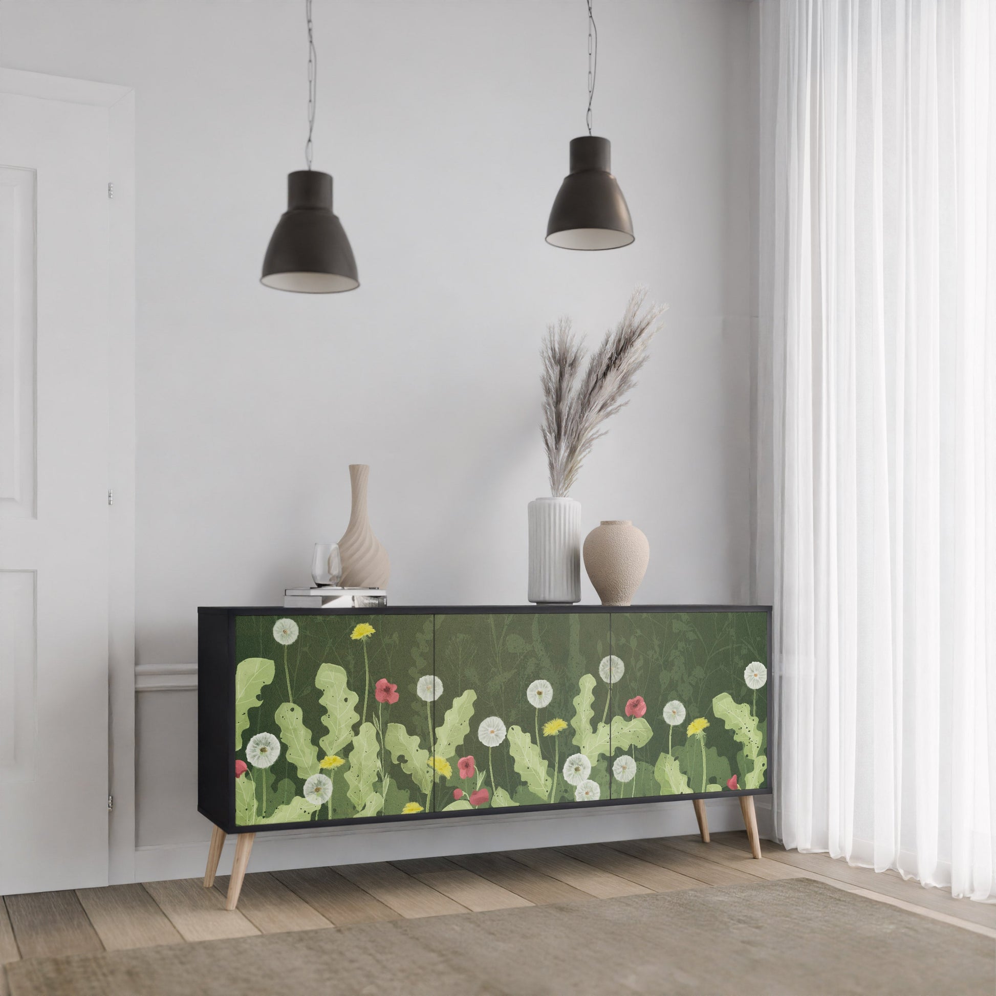 Buffet 3 portes DANDELION AMUSE en finition noire