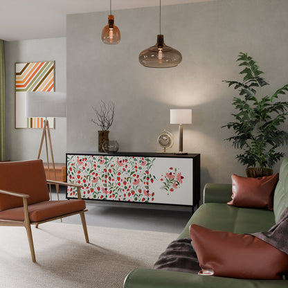 FLOWERS AND STRAWBERRIES 3-Door Sideboard