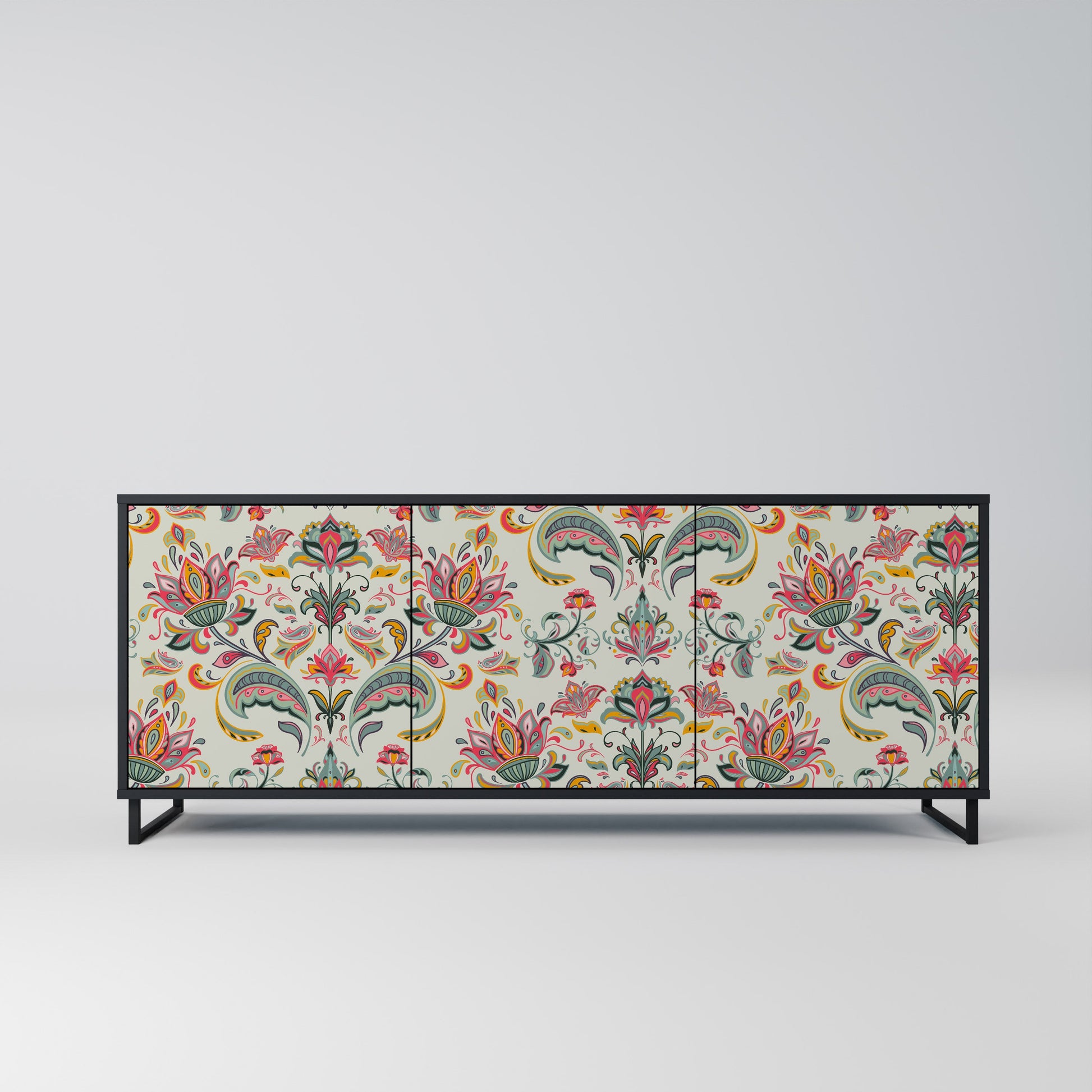 Buffet 3 portes ORGANIC FOLKLORE finition noire