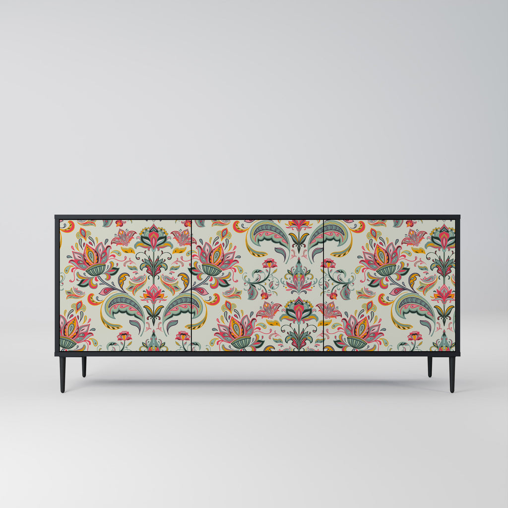 Buffet 3 portes ORGANIC FOLKLORE finition noire