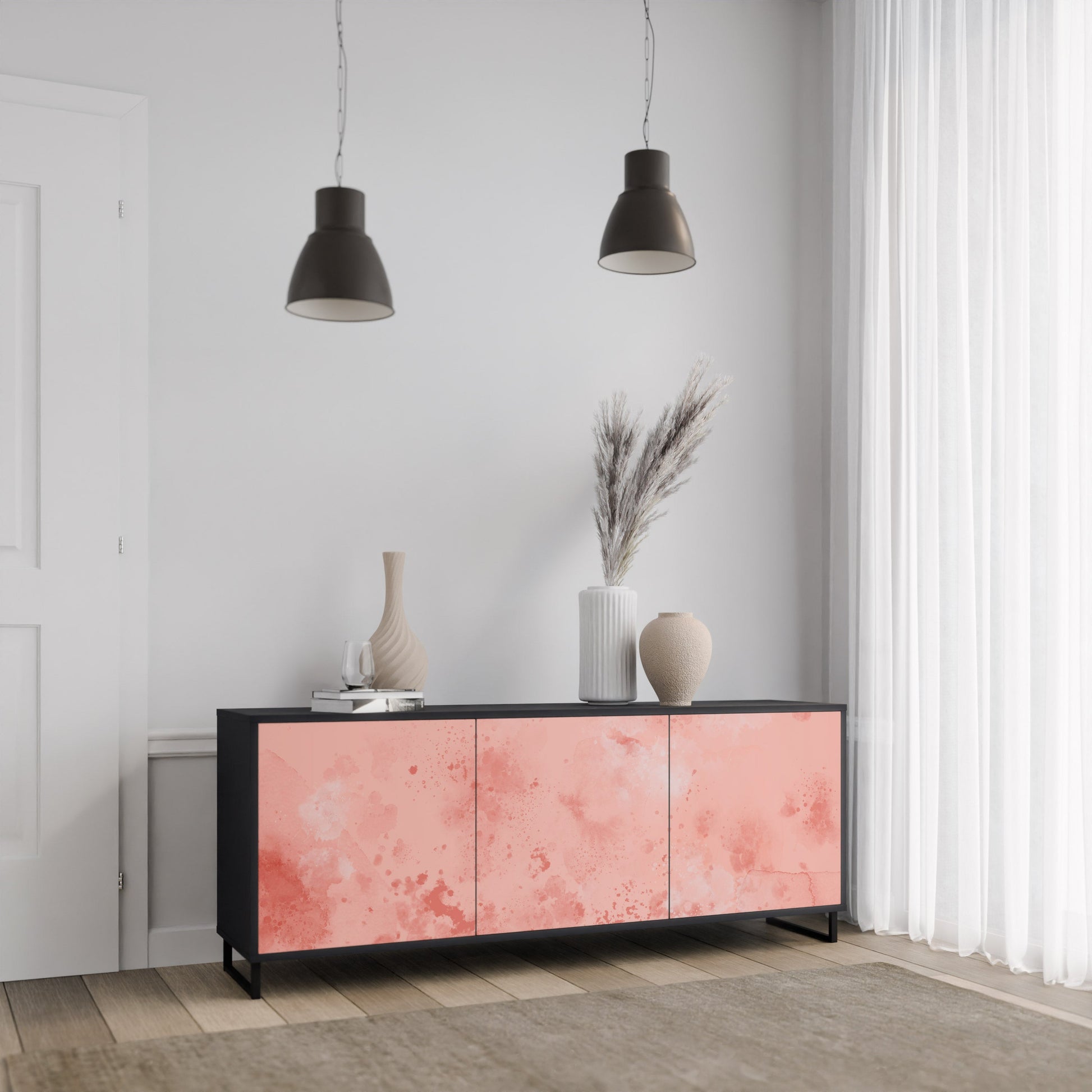 Buffet 3 portes CRANE DANCE en finition noire