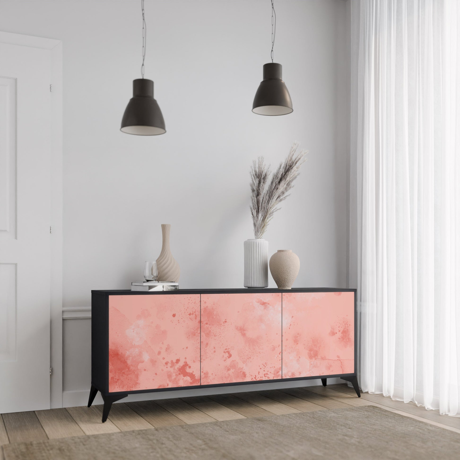 Buffet 3 portes CRANE DANCE en finition noire