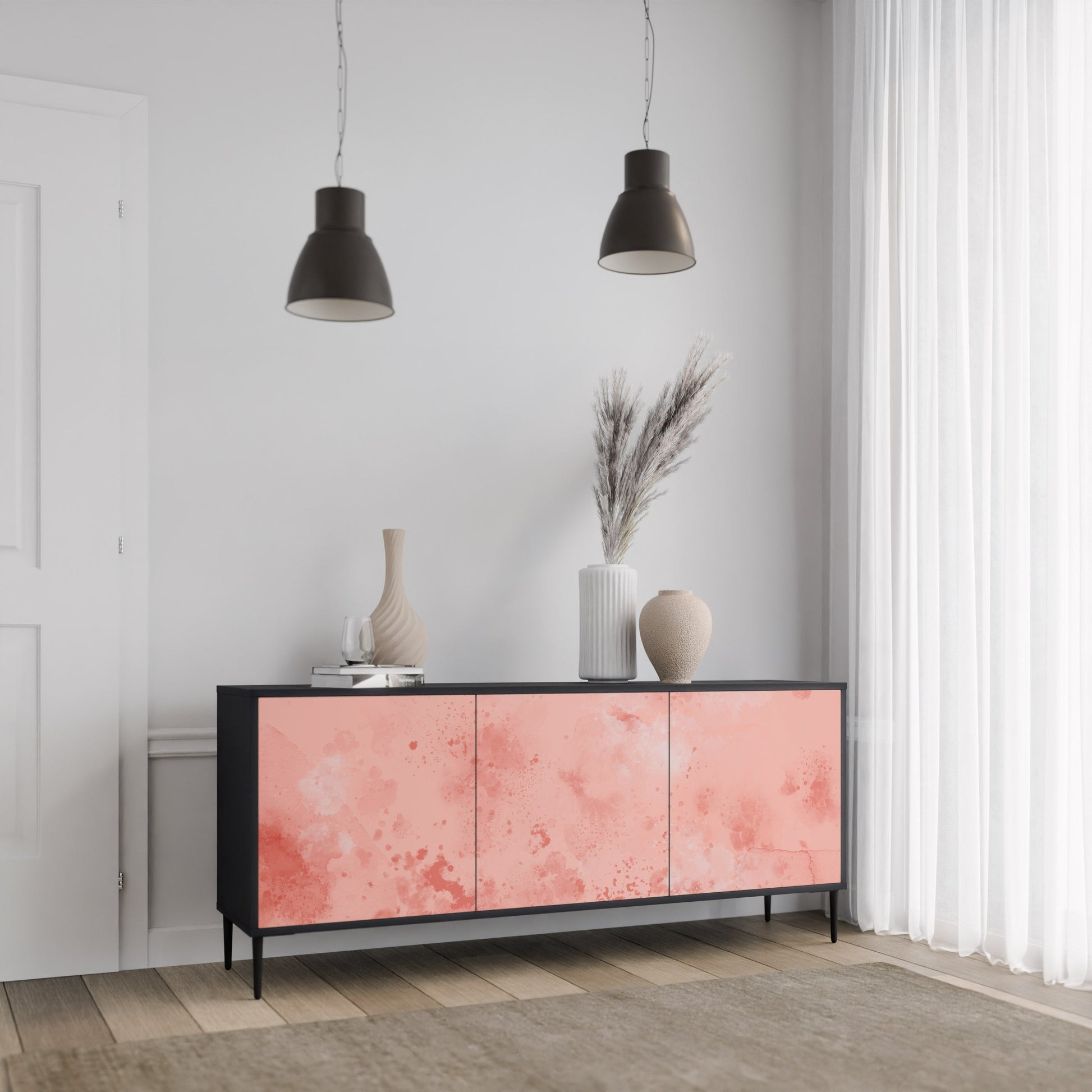 Buffet 3 portes CRANE DANCE en finition noire