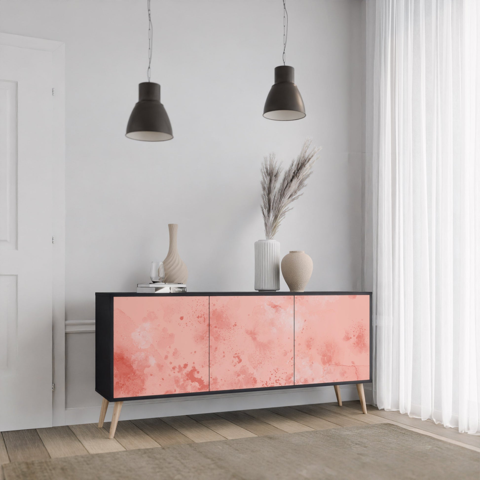 Buffet 3 portes CRANE DANCE en finition noire