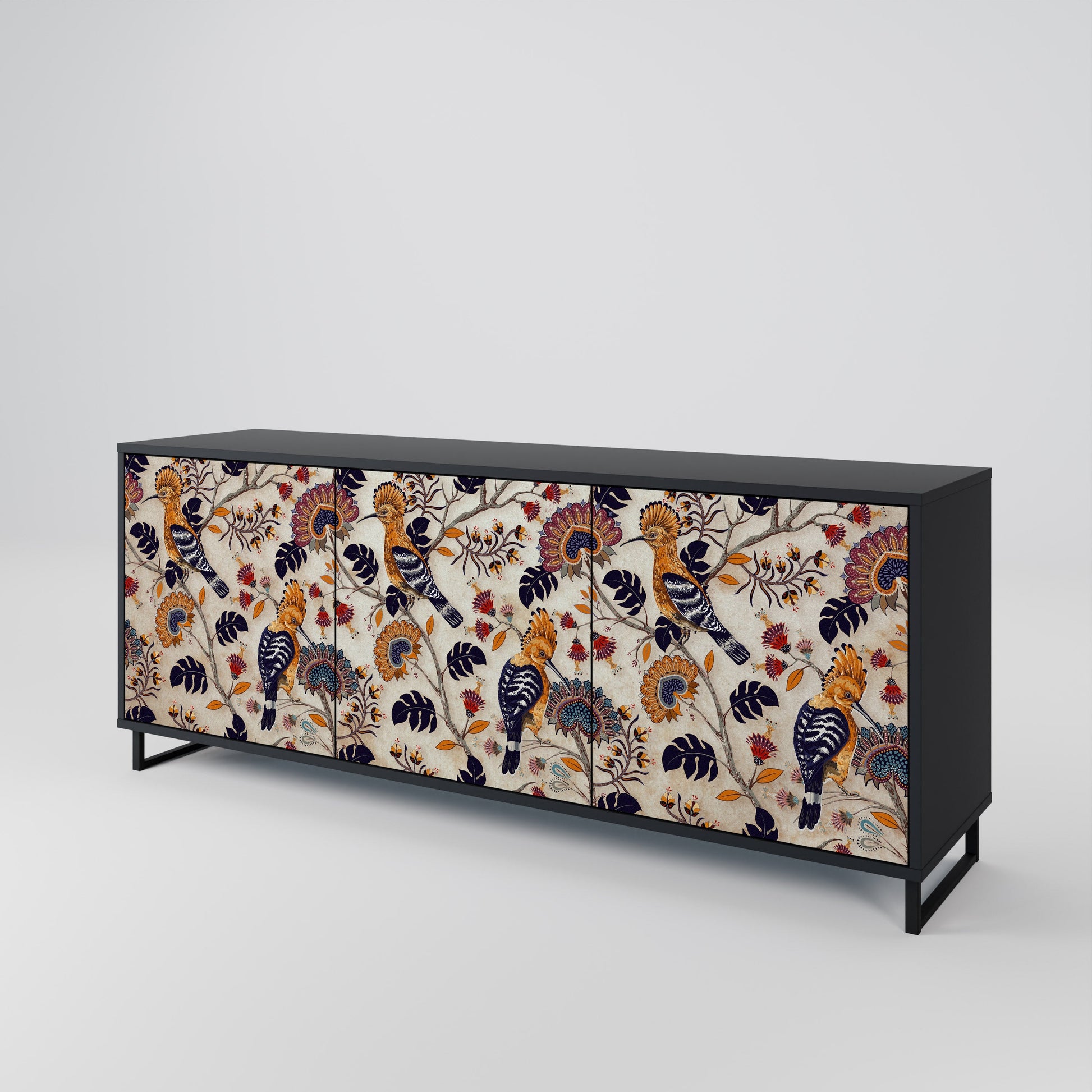 Buffet 3 portes EMINENT HOOPOE en finition noire
