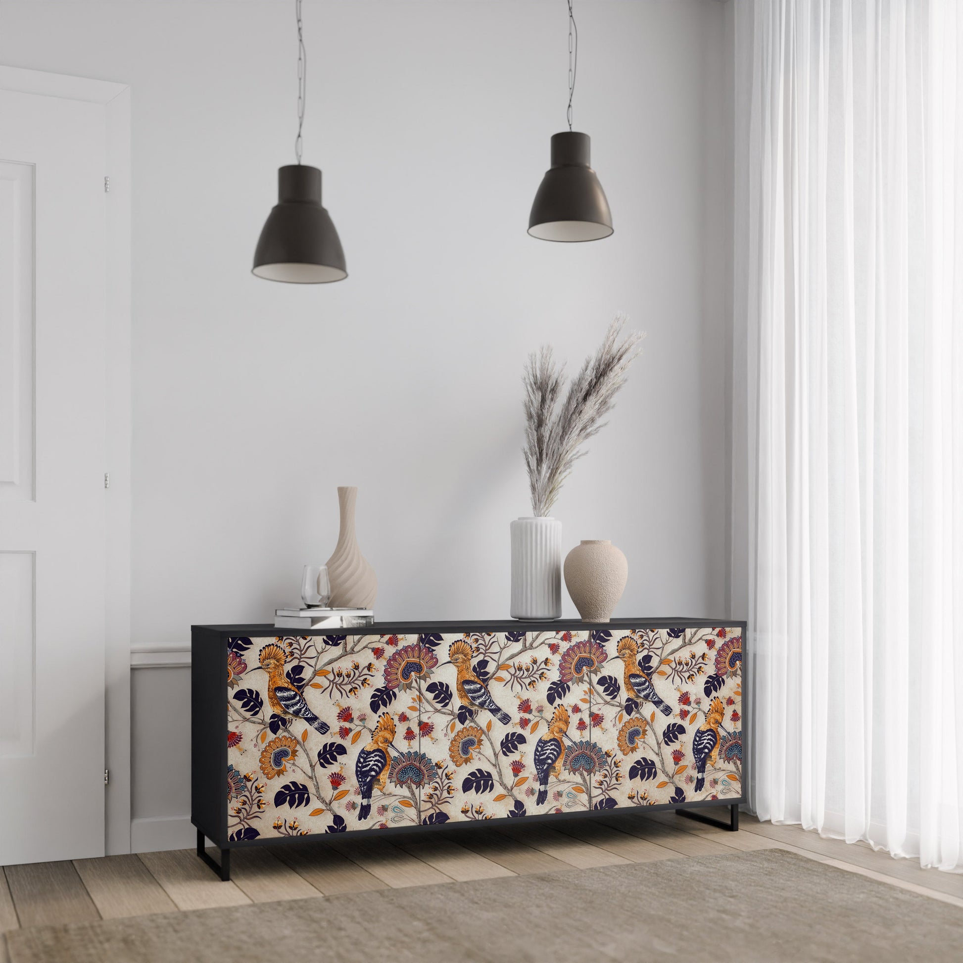 Buffet 3 portes EMINENT HOOPOE en finition noire