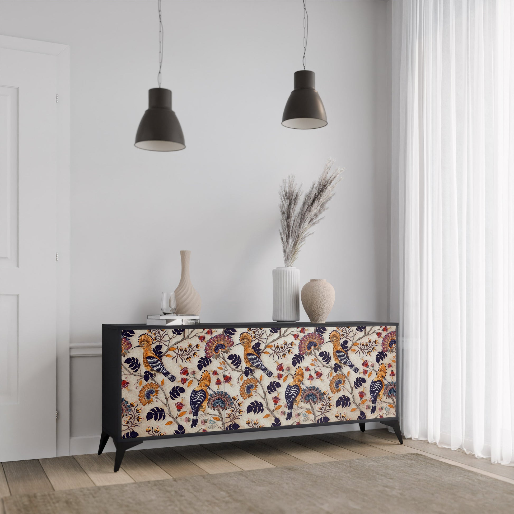 Buffet 3 portes EMINENT HOOPOE en finition noire