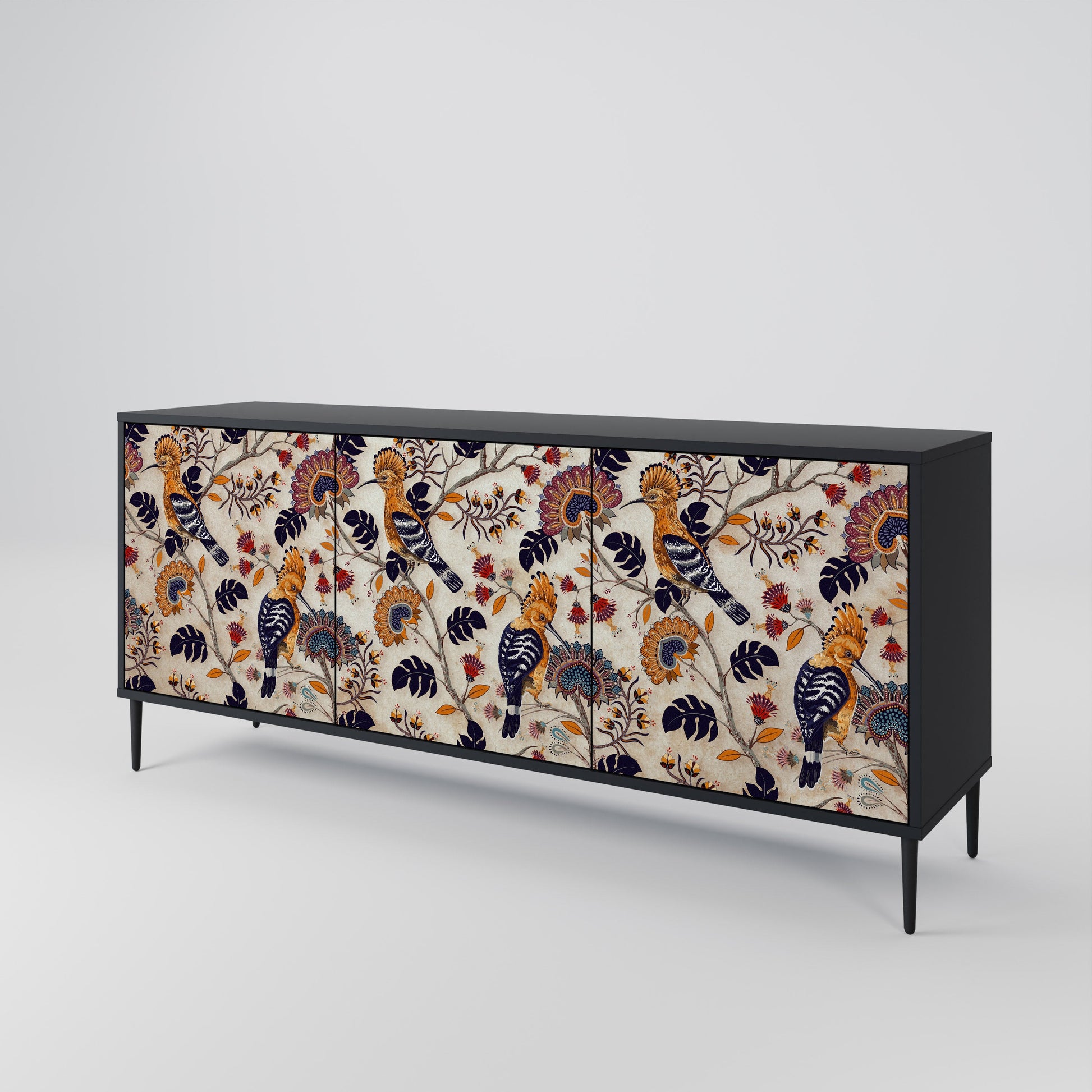 Buffet 3 portes EMINENT HOOPOE en finition noire