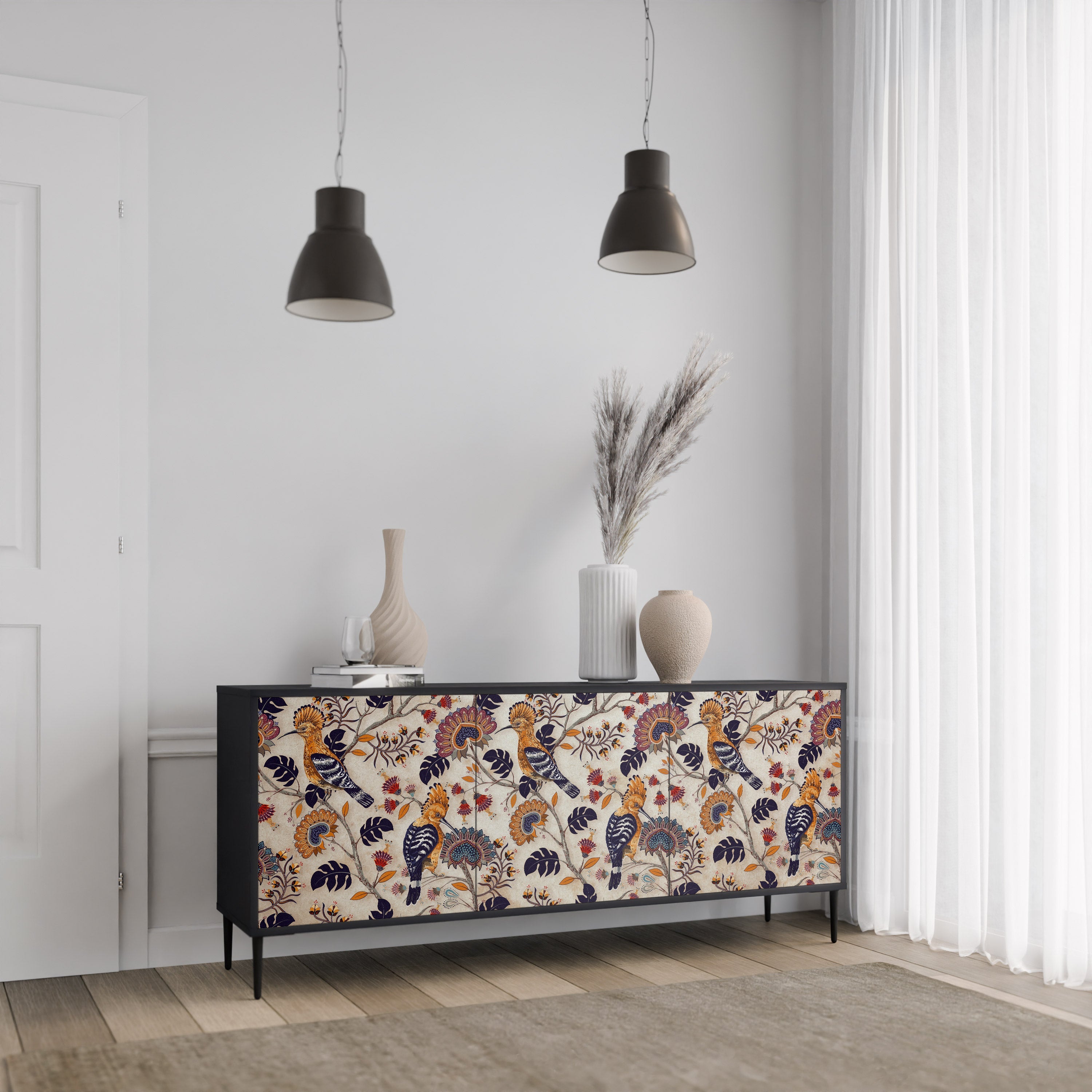 Buffet 3 portes EMINENT HOOPOE en finition noire