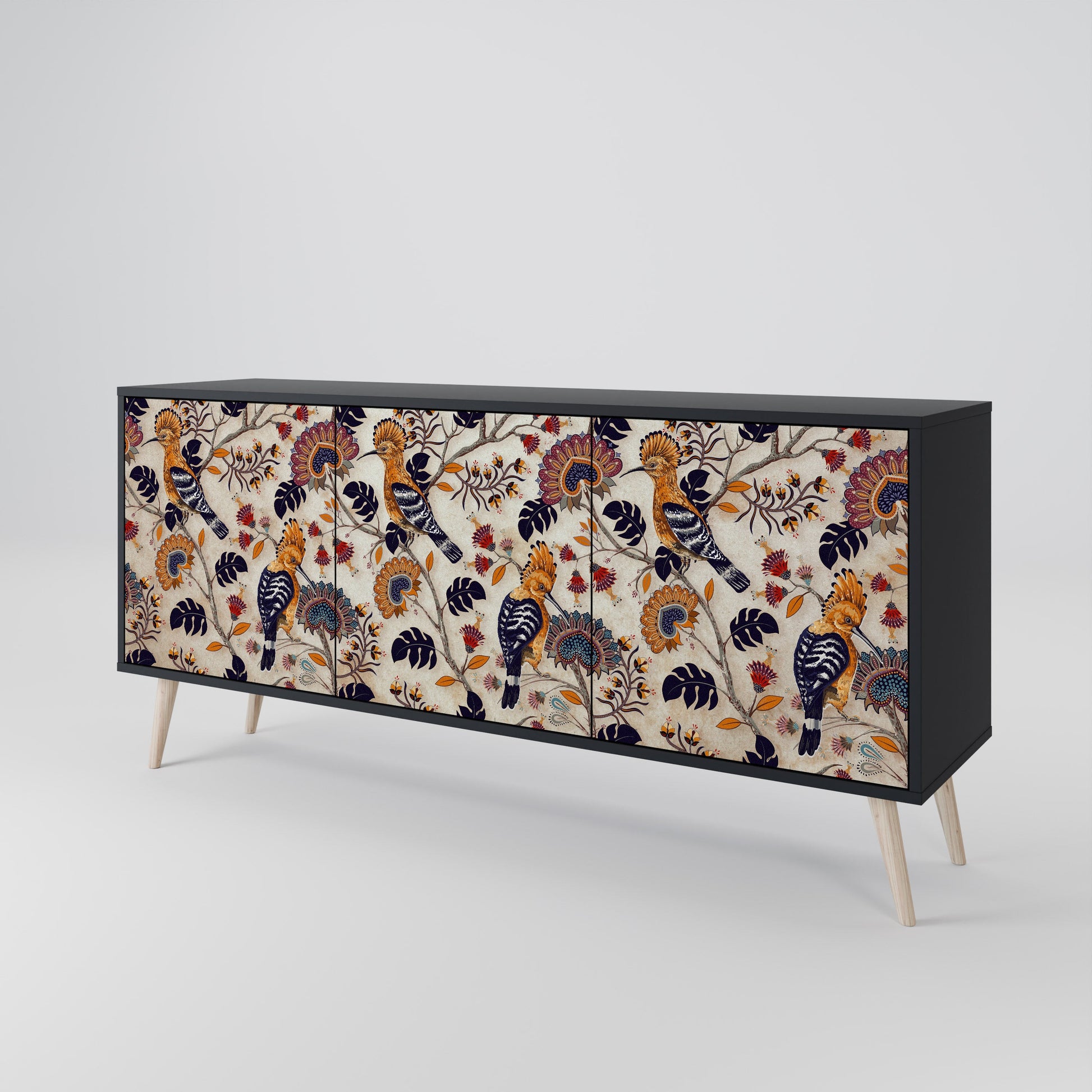 Buffet 3 portes EMINENT HOOPOE en finition noire