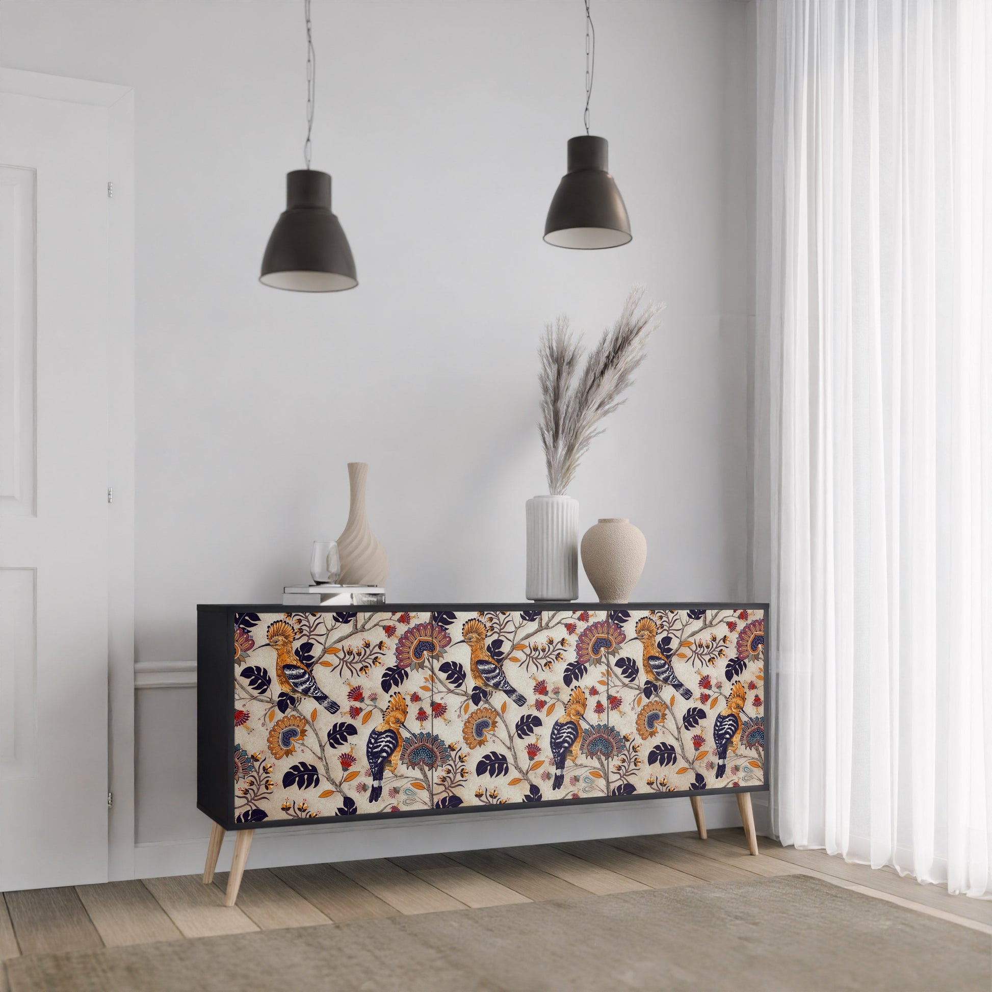 Buffet 3 portes EMINENT HOOPOE en finition noire