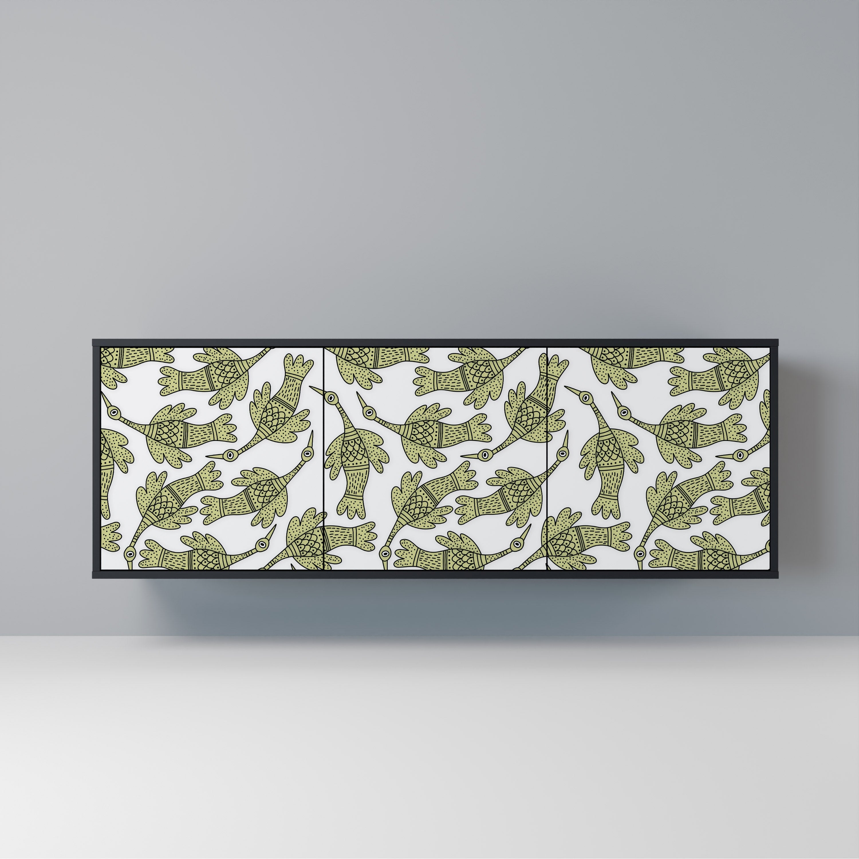 Buffet 3 portes SEEDLING SONGBIRD en finition noire