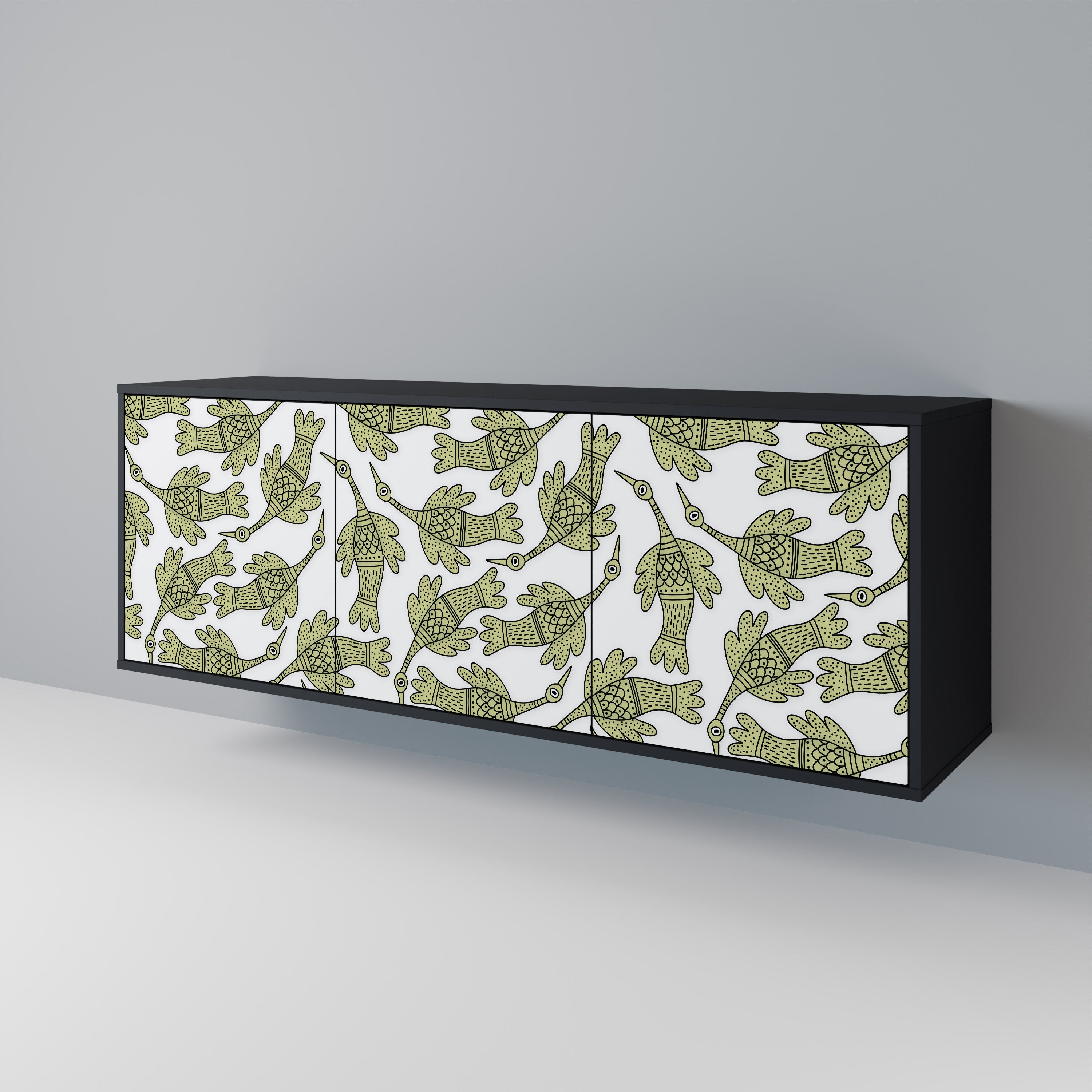 Buffet 3 portes SEEDLING SONGBIRD en finition noire