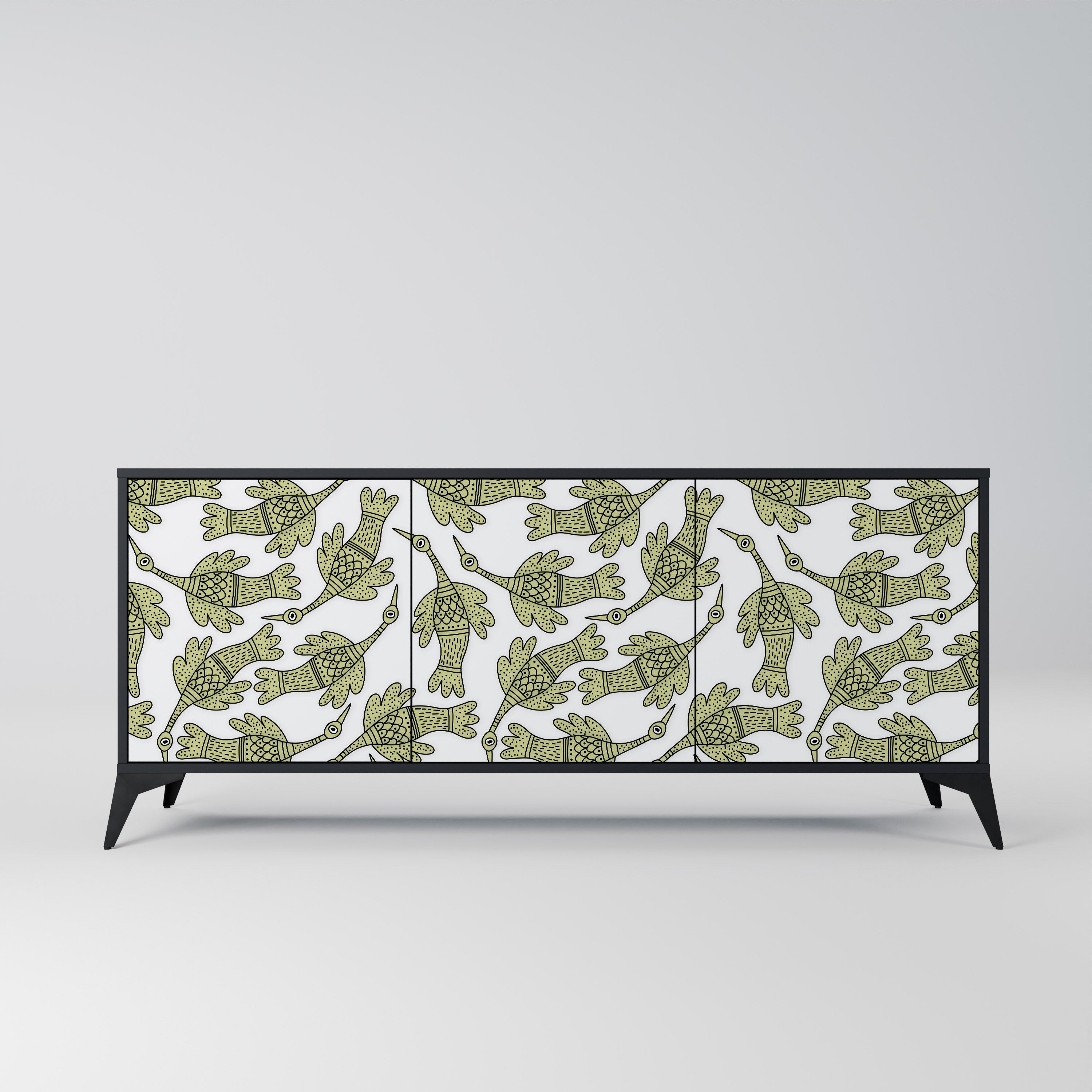 Buffet 3 portes SEEDLING SONGBIRD en finition noire