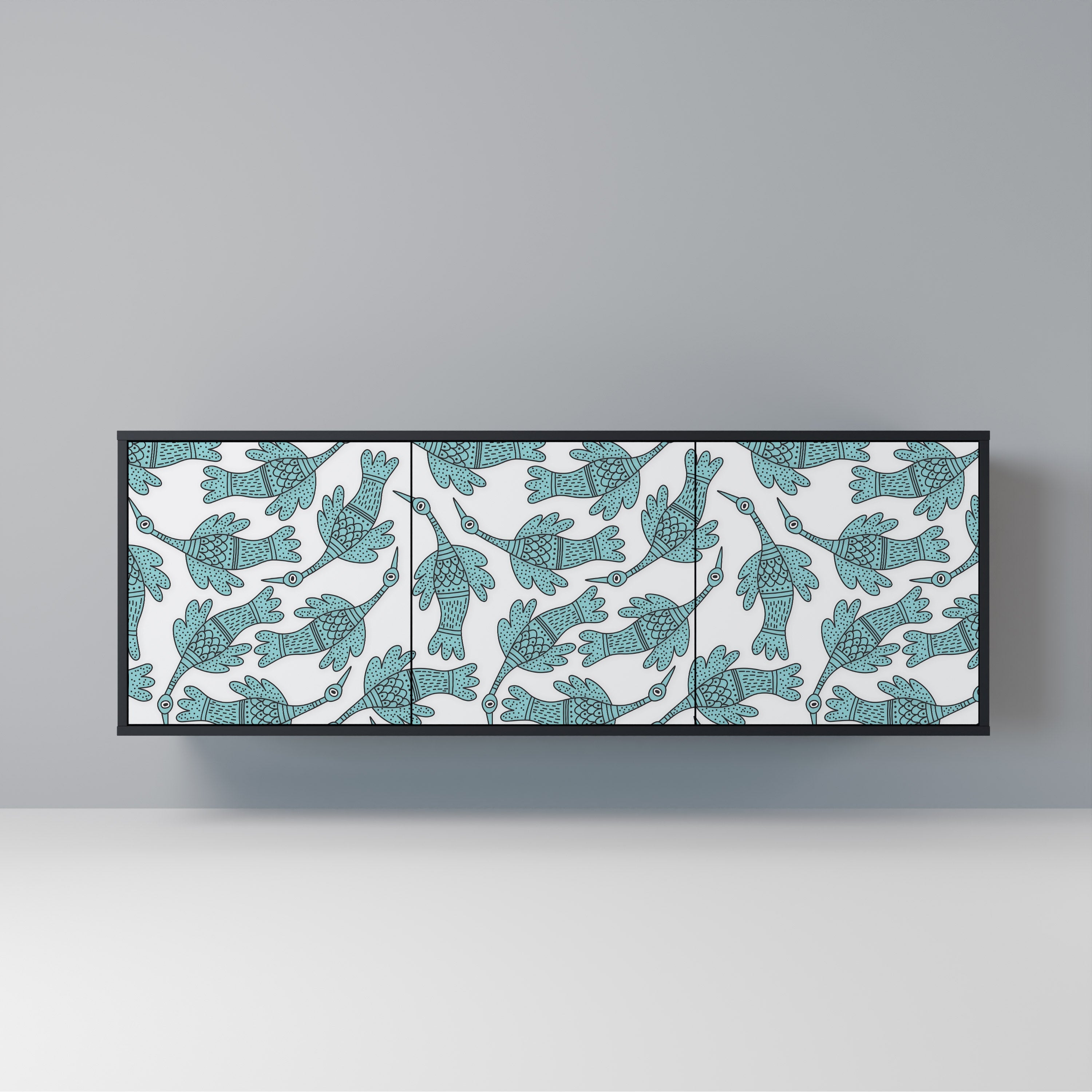 Buffet 3 portes WATERSPOUT SONGIBIRD en finition noire