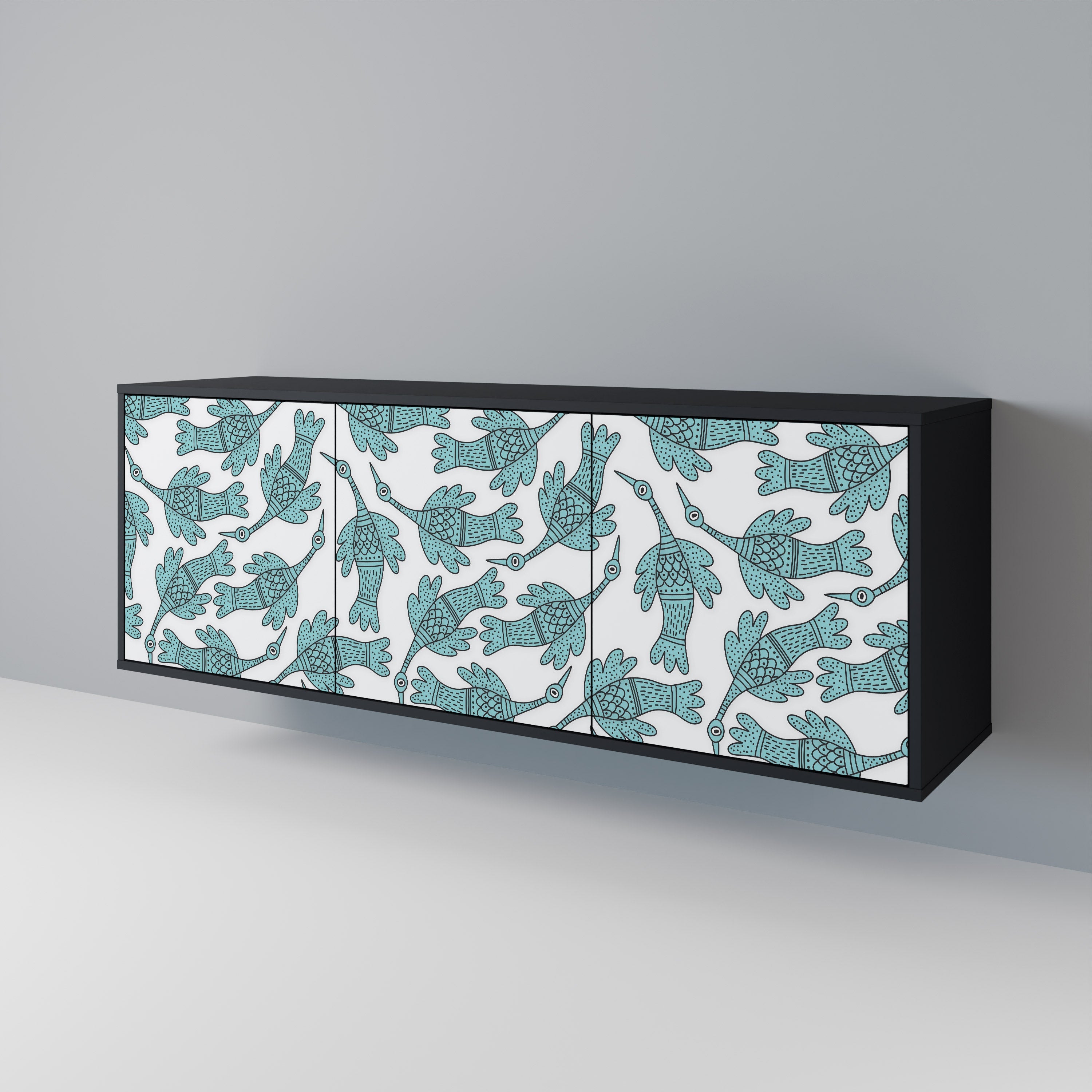 Buffet 3 portes WATERSPOUT SONGIBIRD en finition noire