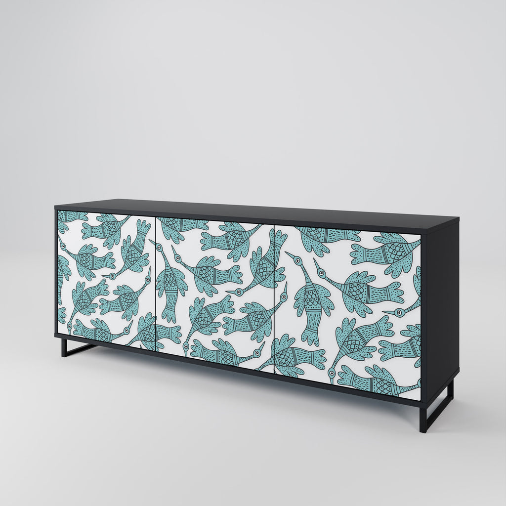Buffet 3 portes WATERSPOUT SONGIBIRD en finition noire