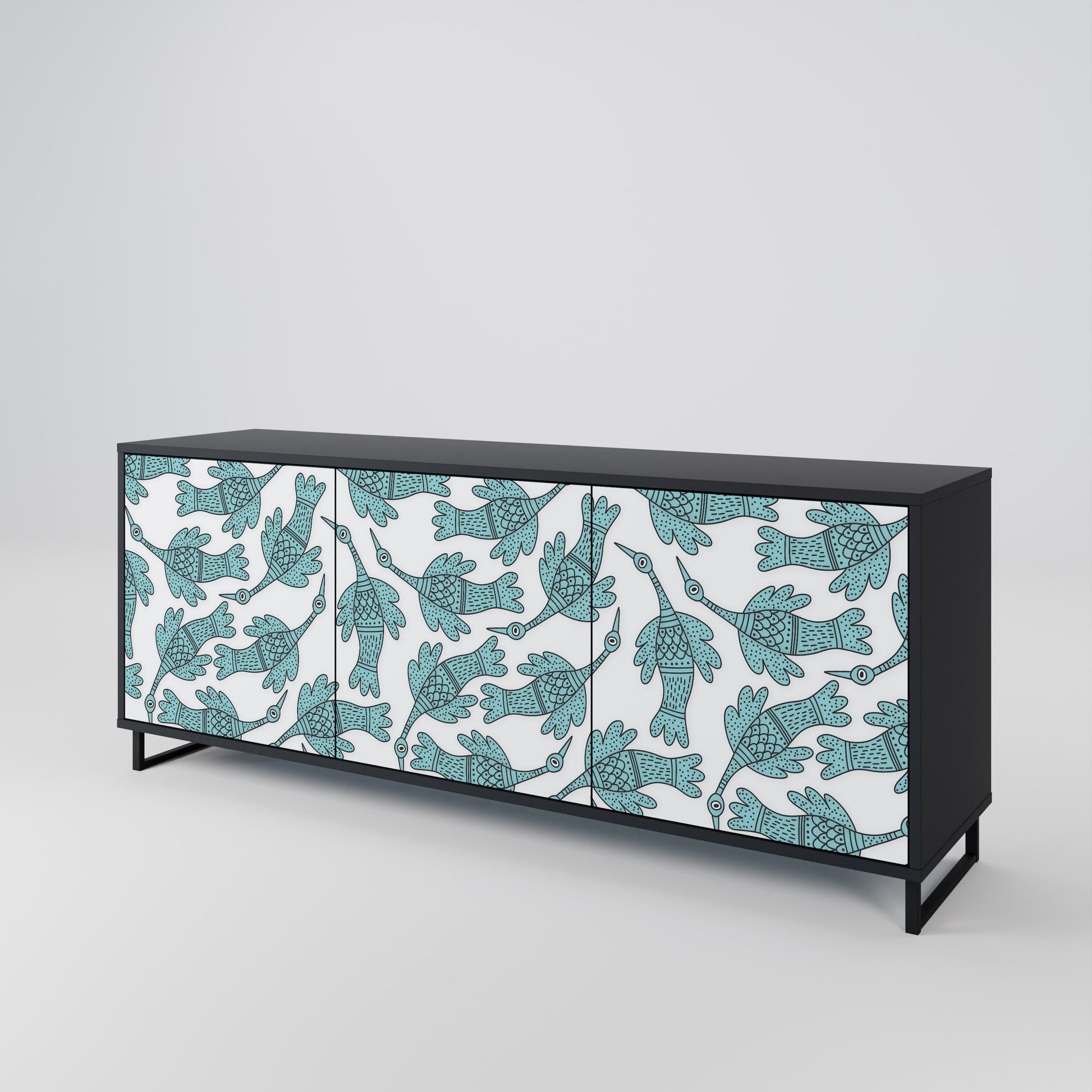 Buffet 3 portes WATERSPOUT SONGIBIRD en finition noire