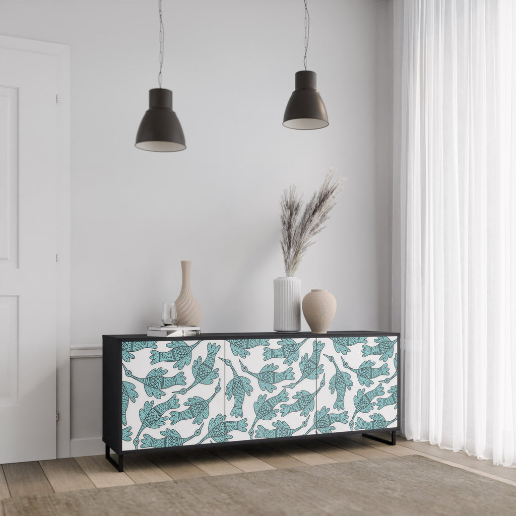Buffet 3 portes WATERSPOUT SONGIBIRD en finition noire