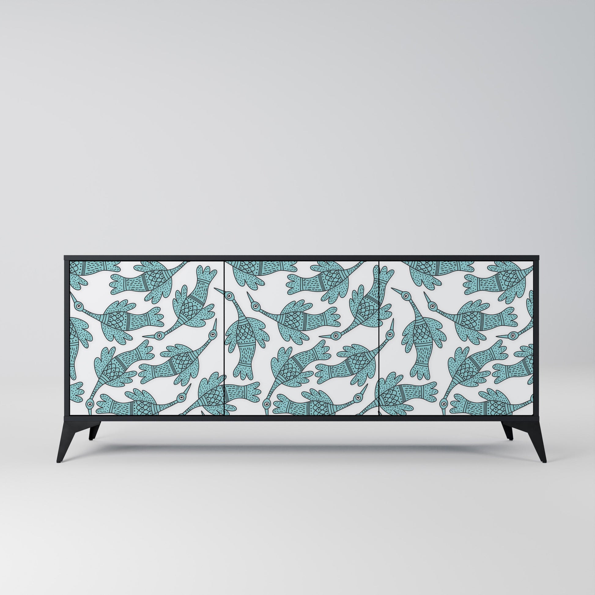 Buffet 3 portes WATERSPOUT SONGIBIRD en finition noire