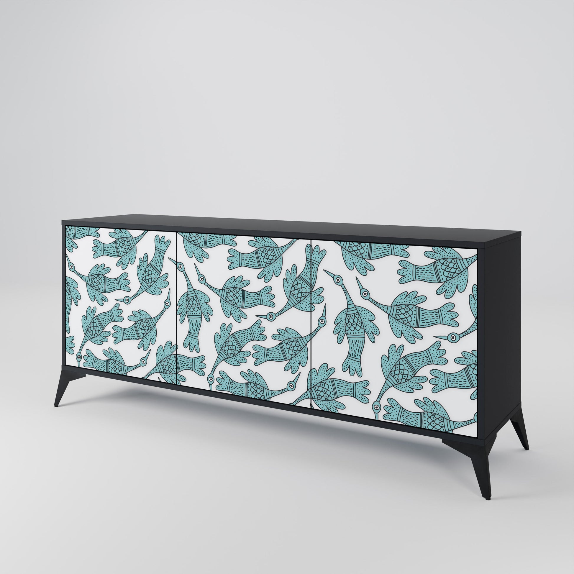 Buffet 3 portes WATERSPOUT SONGIBIRD en finition noire