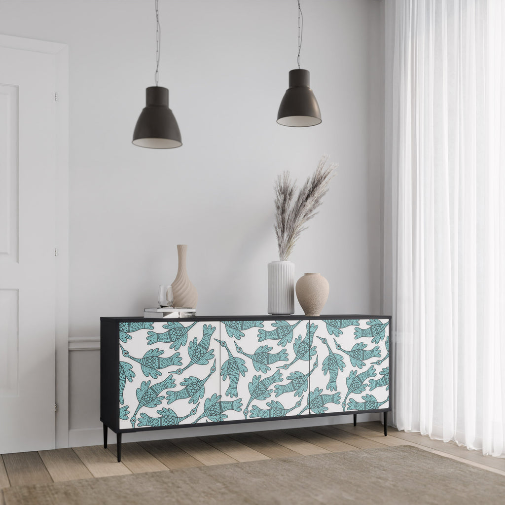 Buffet 3 portes WATERSPOUT SONGIBIRD en finition noire