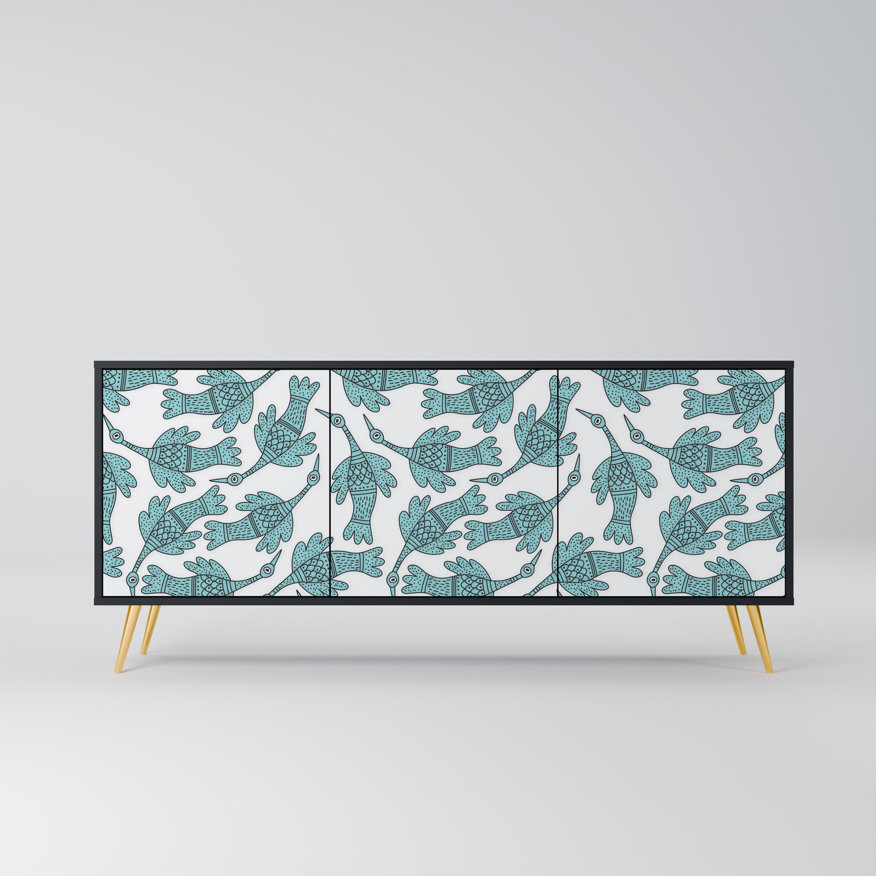 Buffet 3 portes WATERSPOUT SONGIBIRD en finition noire