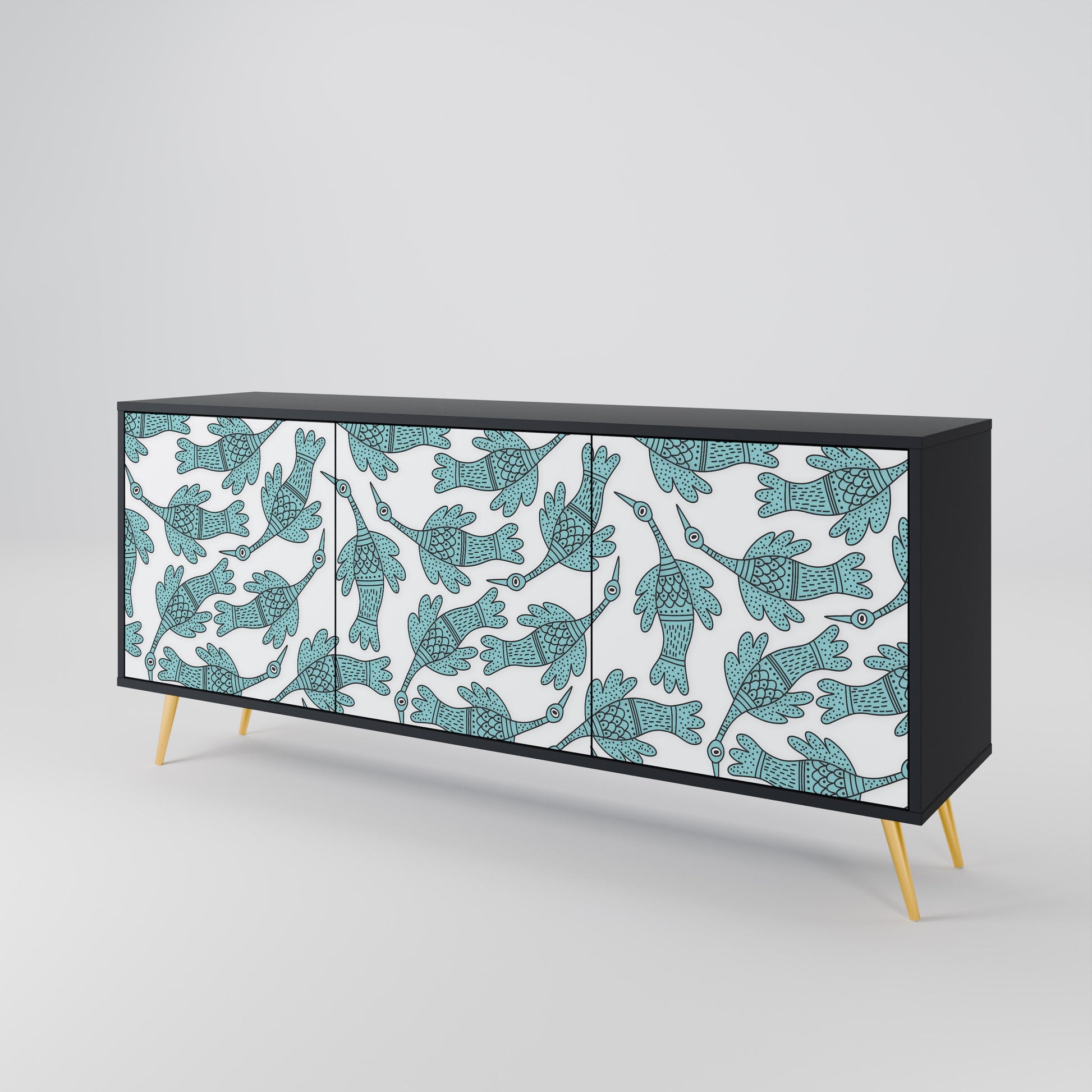 Buffet 3 portes WATERSPOUT SONGIBIRD en finition noire