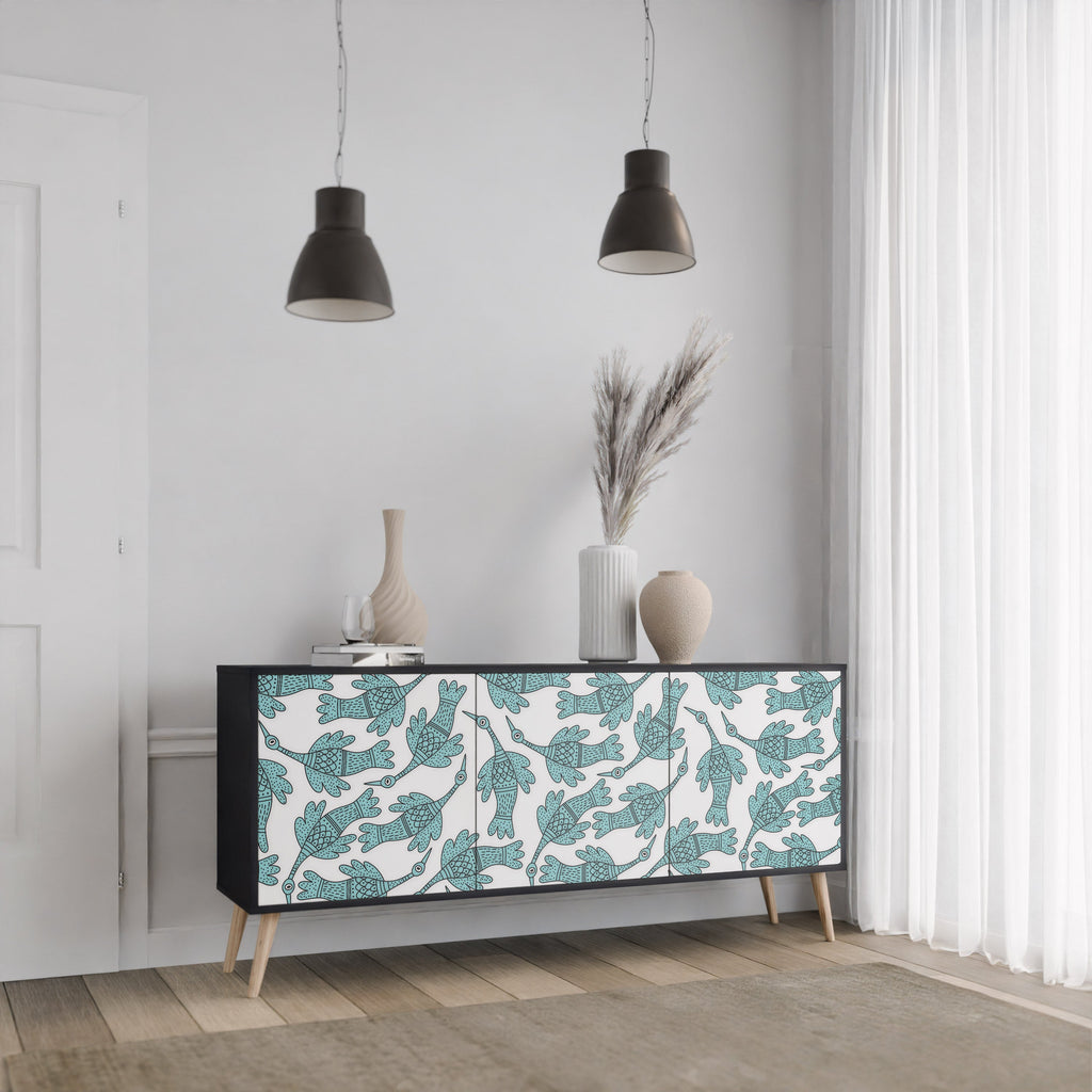Buffet 3 portes WATERSPOUT SONGIBIRD en finition noire