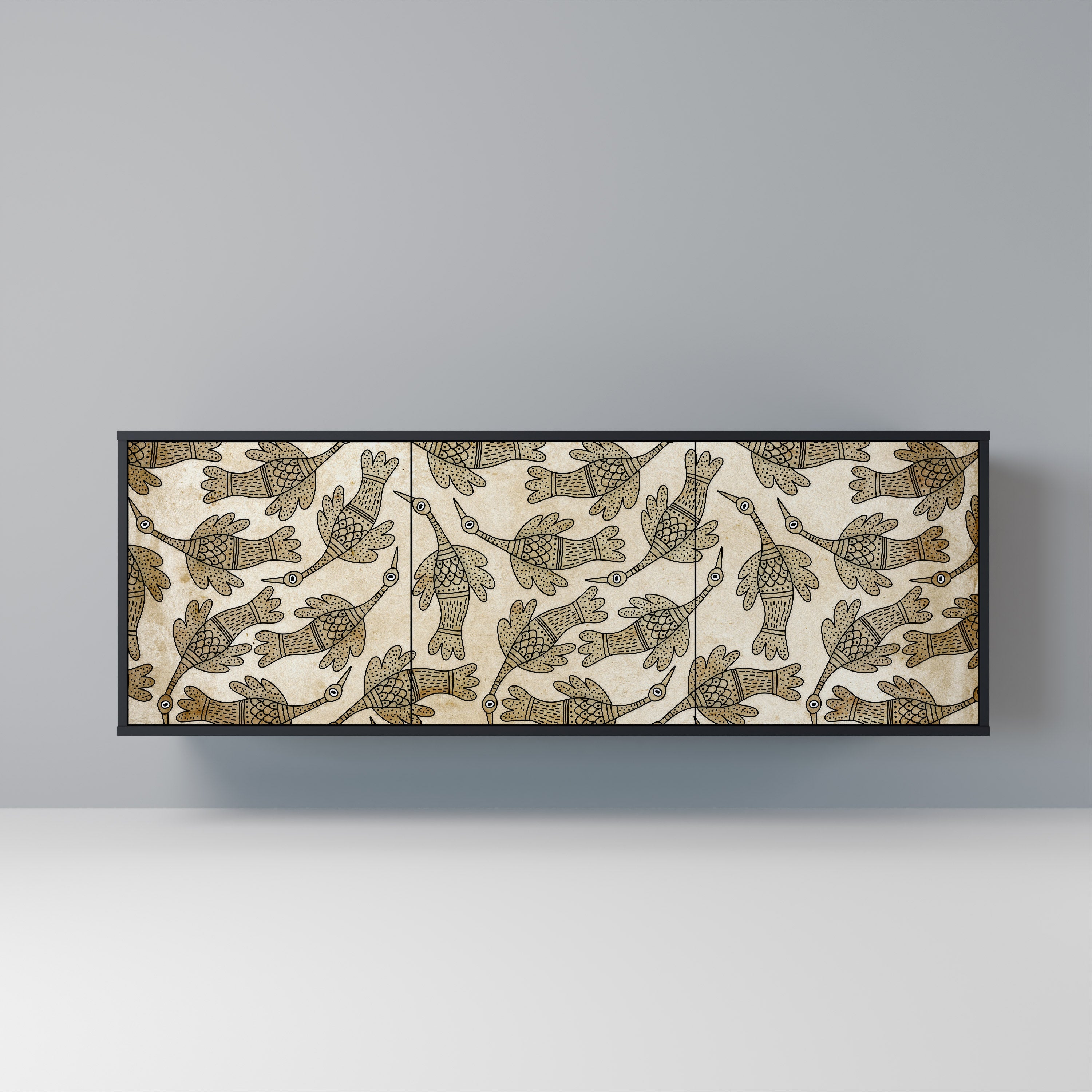 Buffet 3 portes ALMONDINE SONGBIRD finition noire