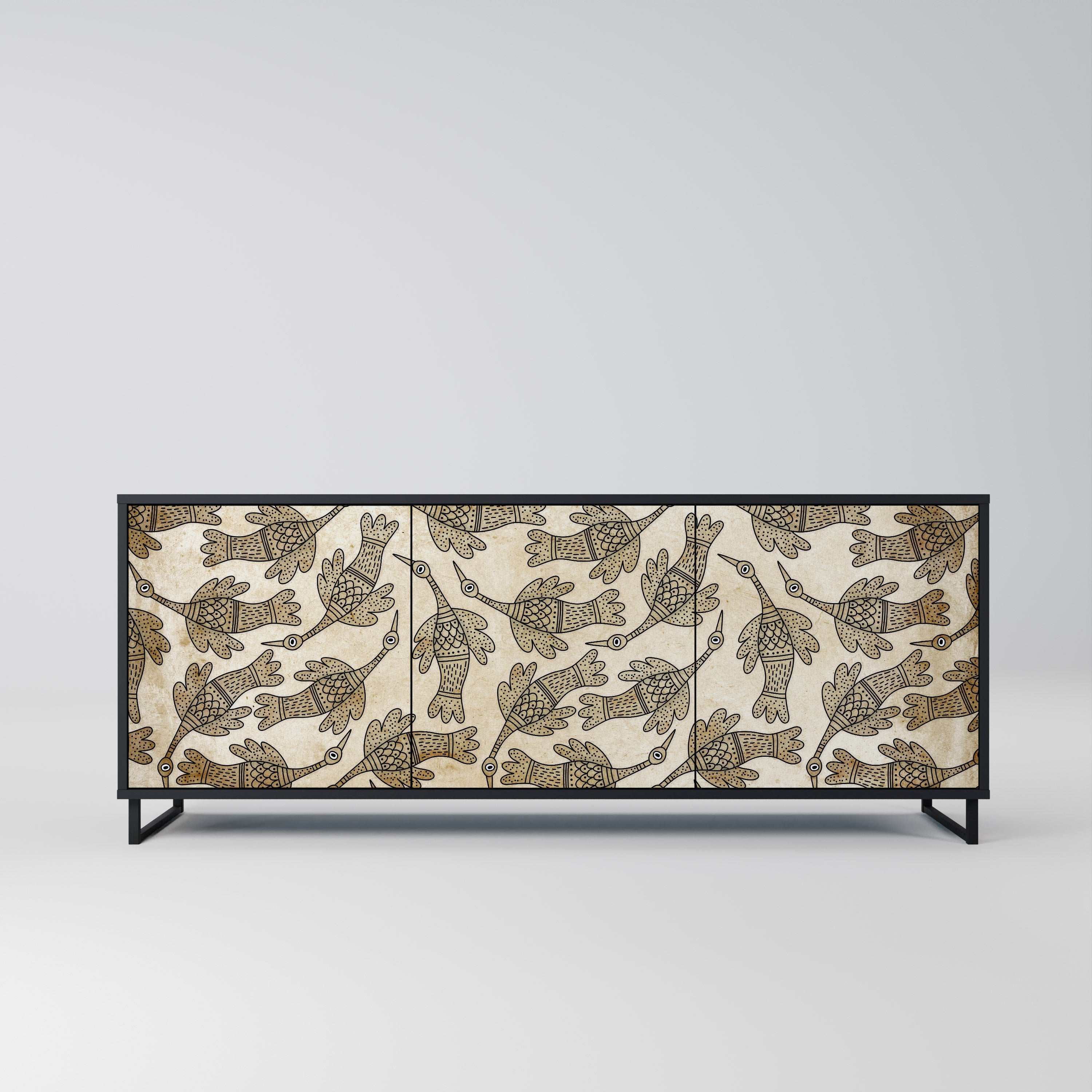 Buffet 3 portes ALMONDINE SONGBIRD finition noire