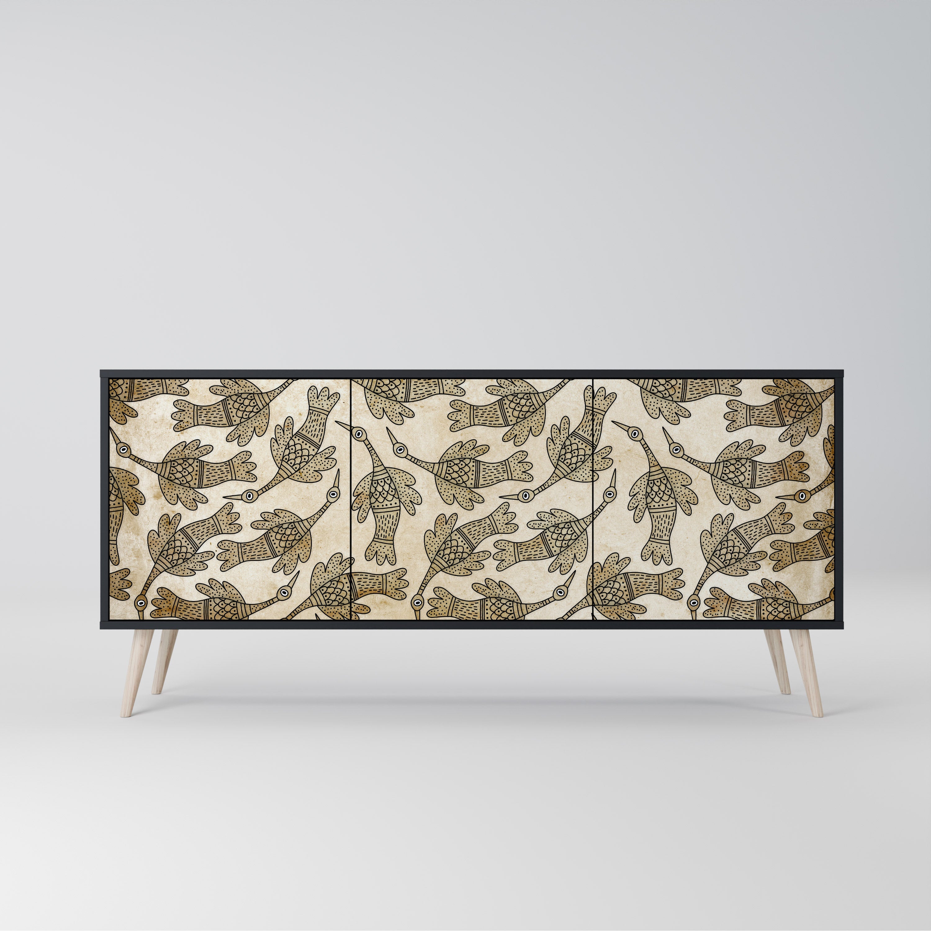 Buffet 3 portes ALMONDINE SONGBIRD finition noire