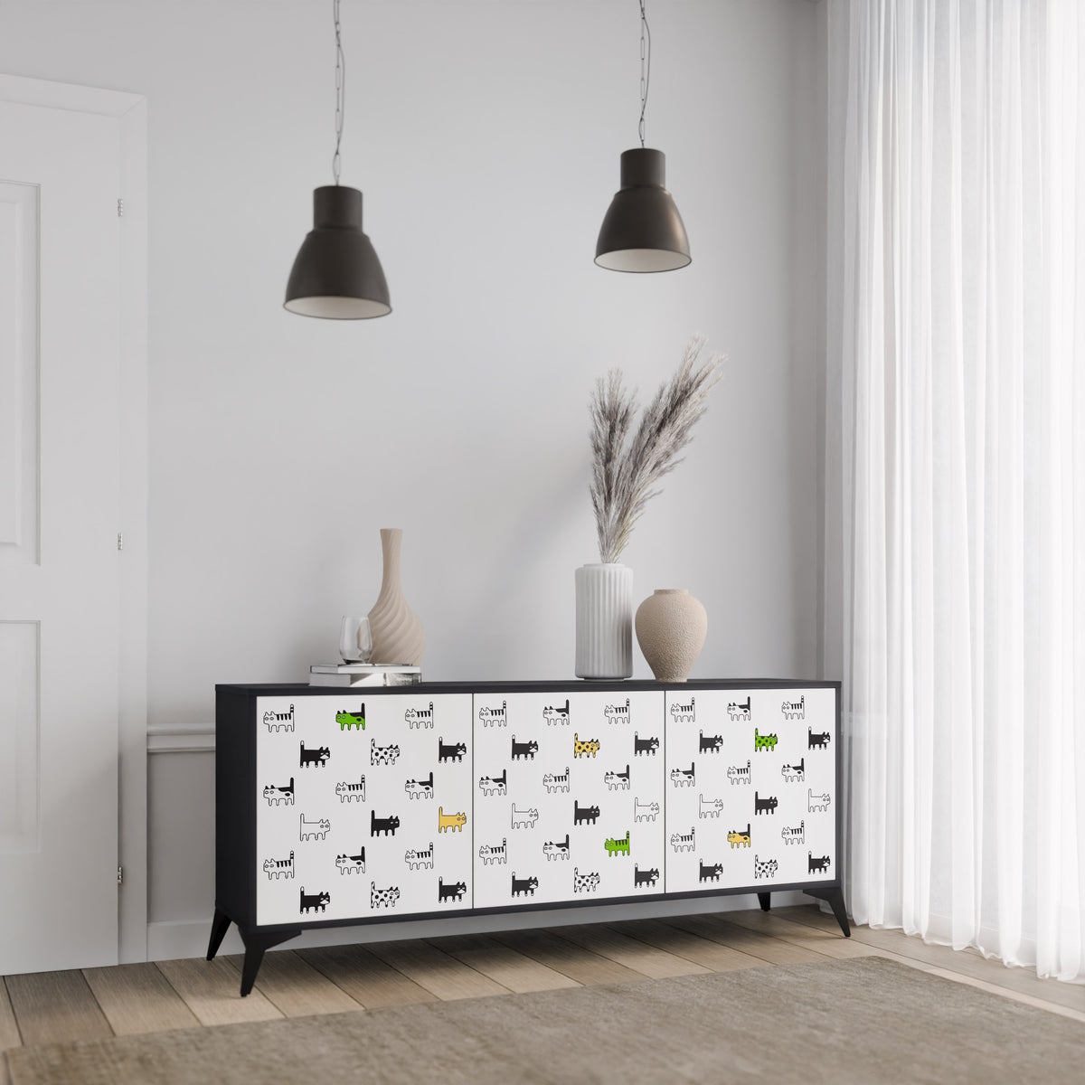 CATS COMPILATION 3-Door Sideboard