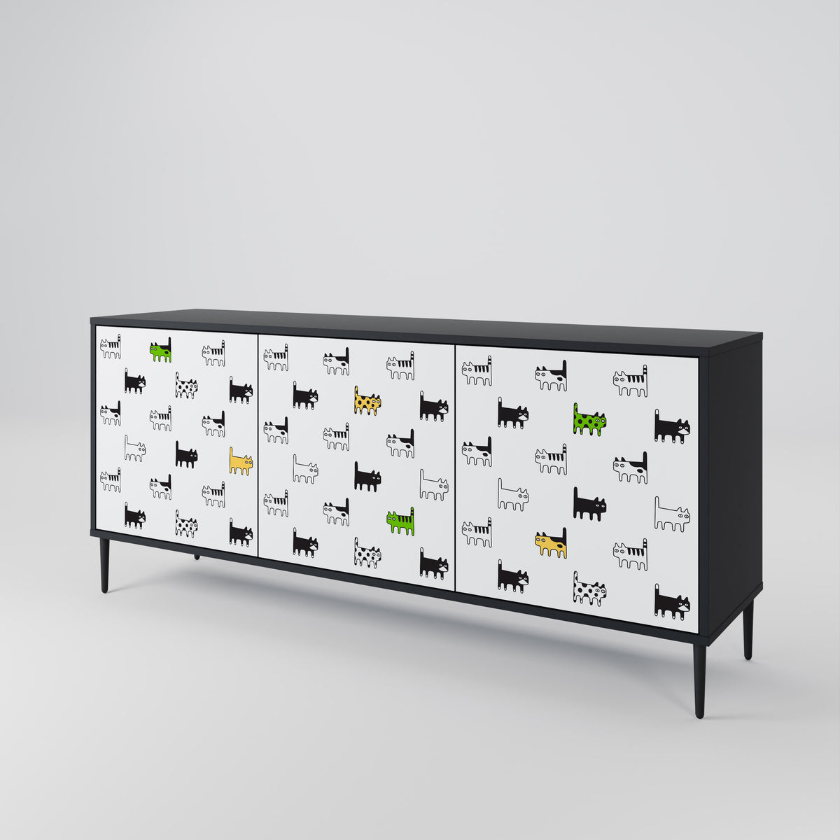 CATS COMPILATION 3-Door Sideboard
