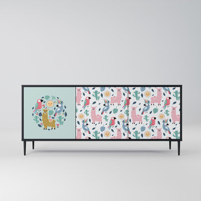 COLORFUL ALPACAS 3-Door Sideboard