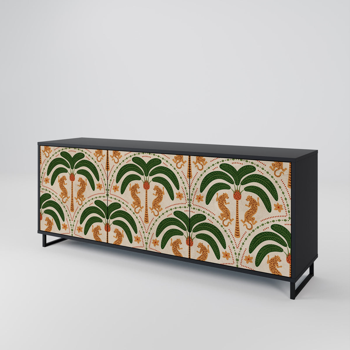 DANCING PREDATORS 3-Door Sideboard