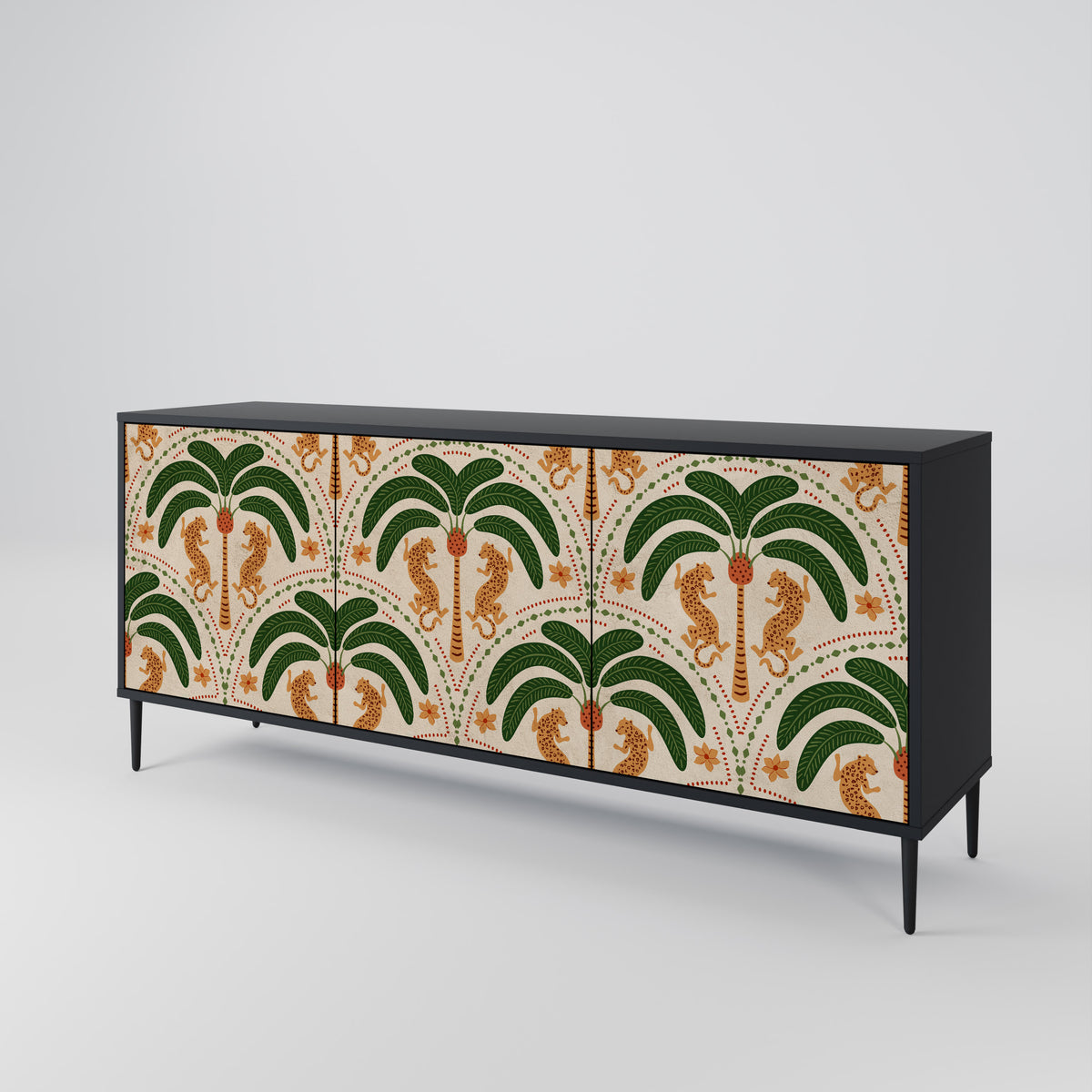 DANCING PREDATORS 3-Door Sideboard