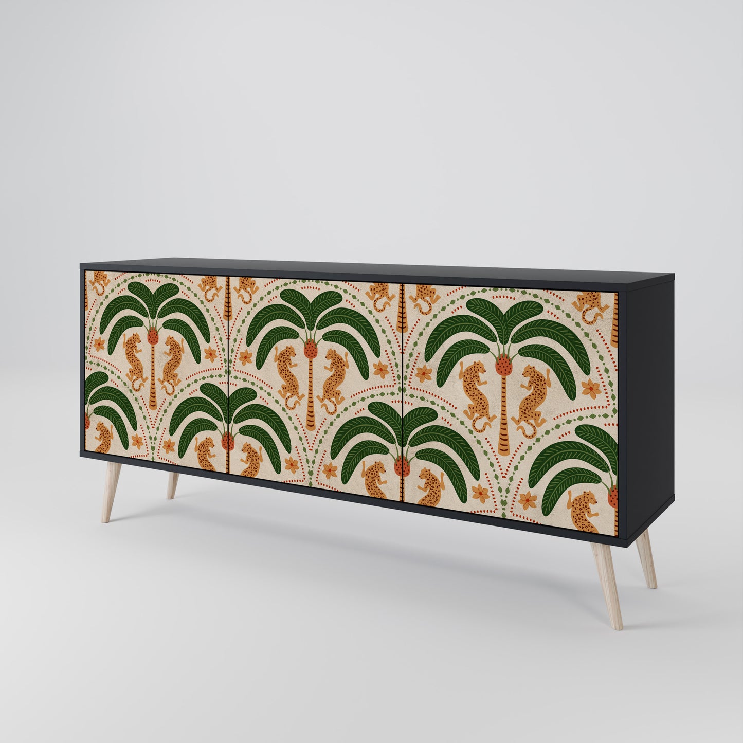 DANCING PREDATORS 3-Door Sideboard