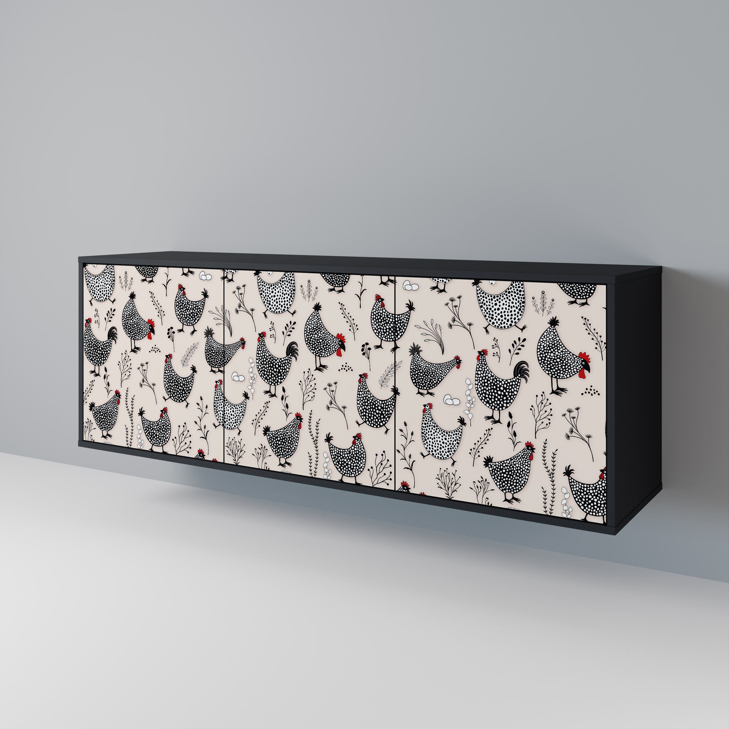 HAPPY HENS 3-Door Sideboard