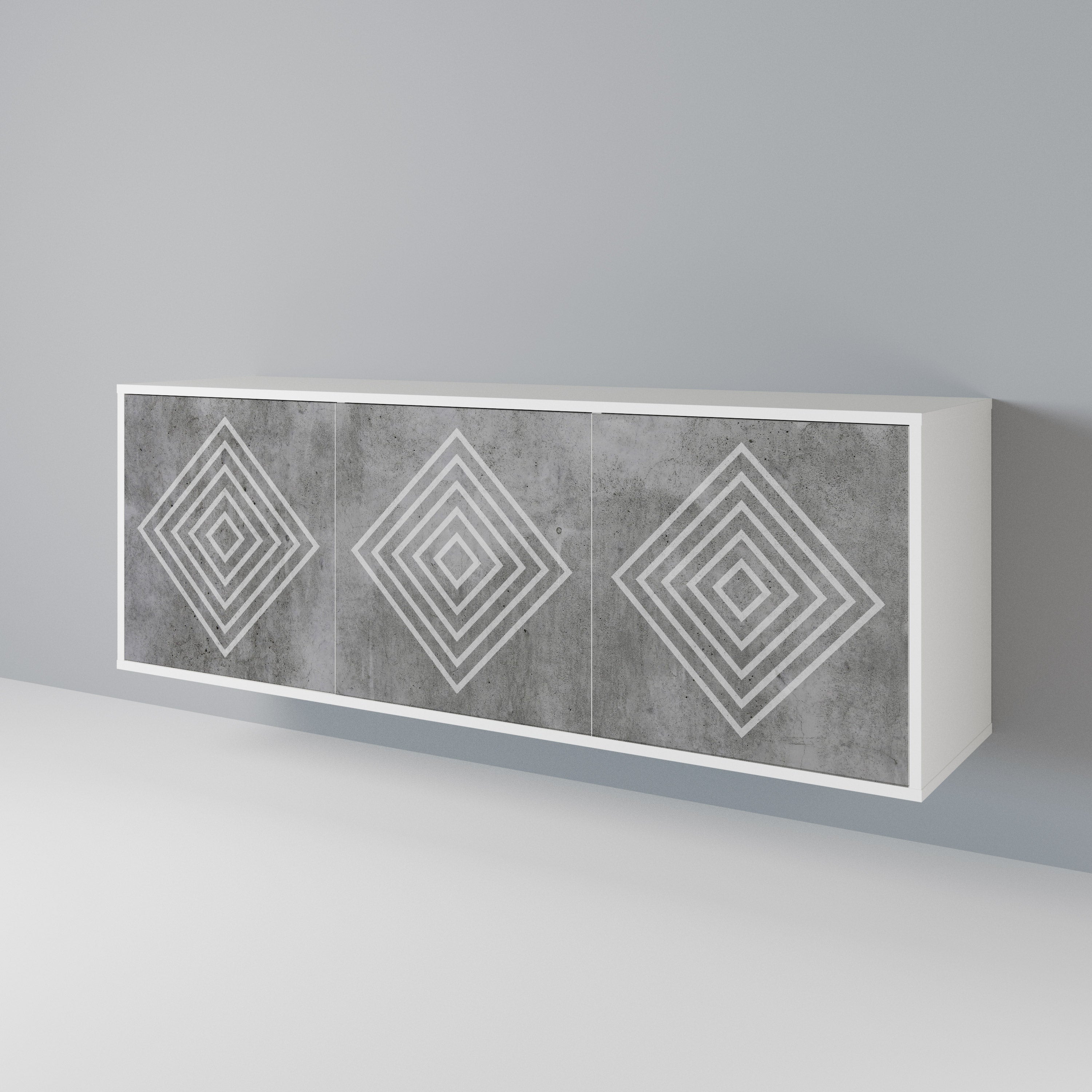 POLYGONAL ARTISTRY 3-Door Sideboard